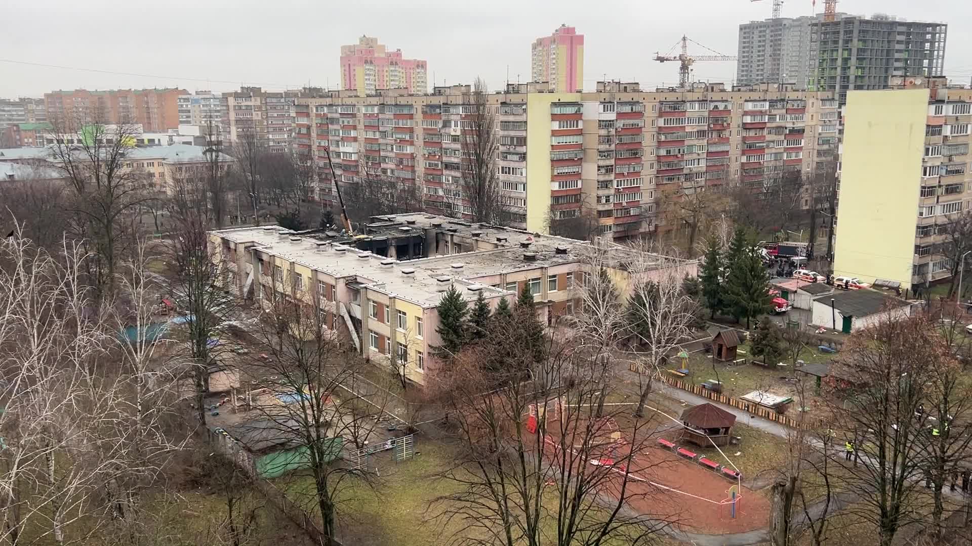 Ukraine Helicopter Crash Near Kindergarten Kills Ministry Leadership