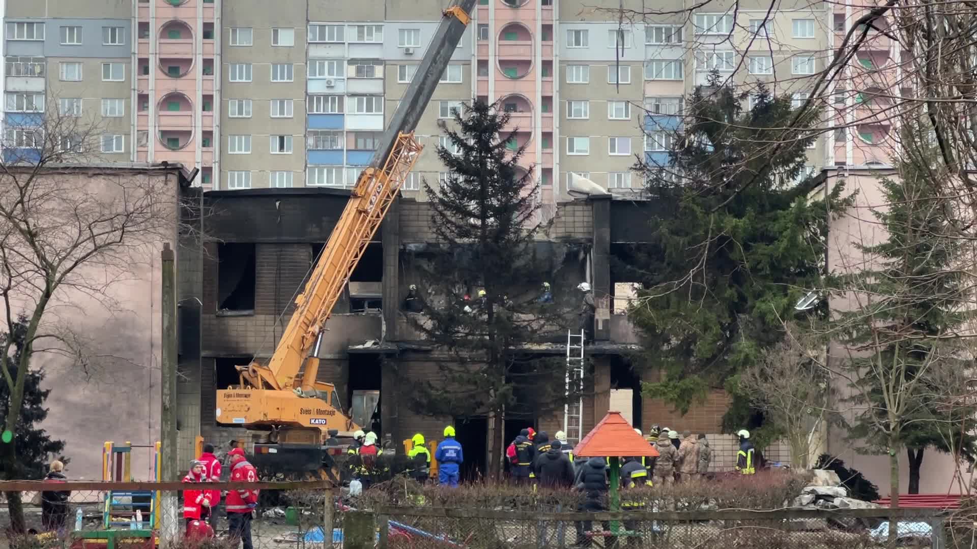 Ukraine Helicopter Crash Near Kindergarten Kills Ministry Leadership