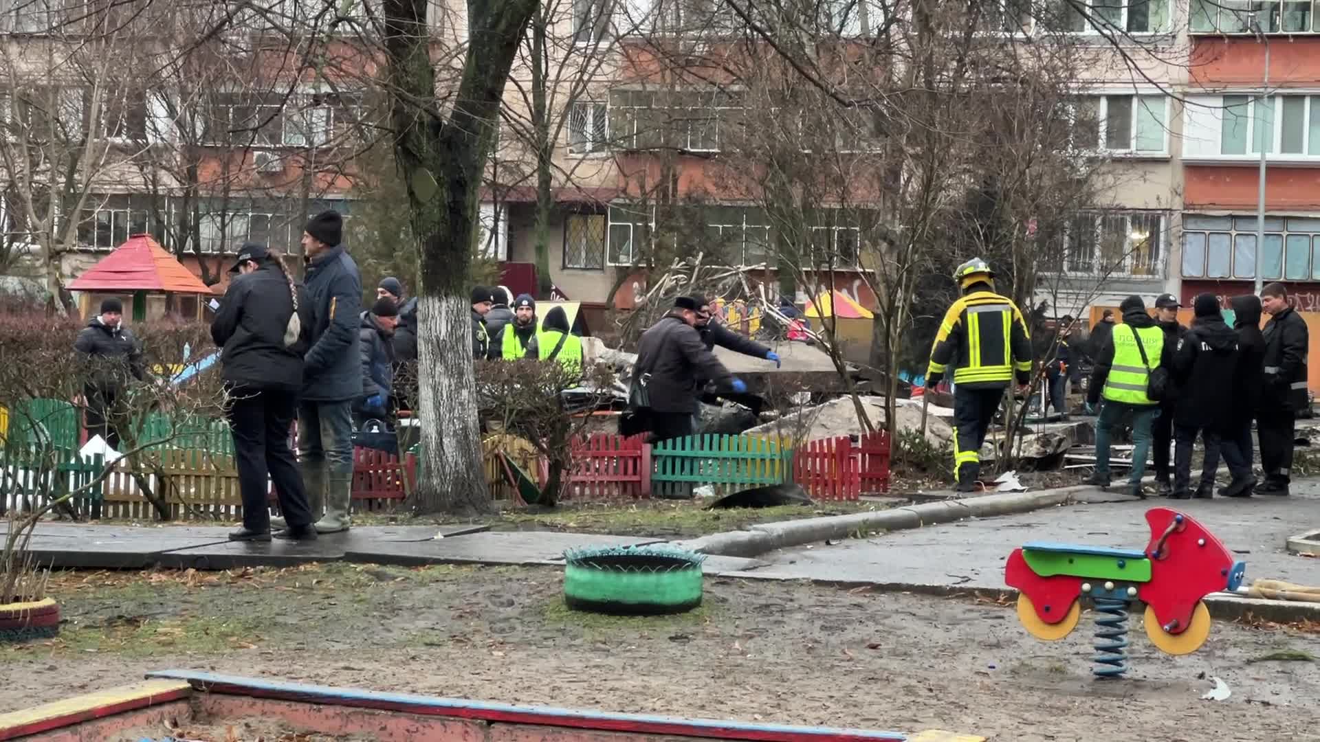 Ukraine Helicopter Crash Near Kindergarten Kills Ministry Leadership