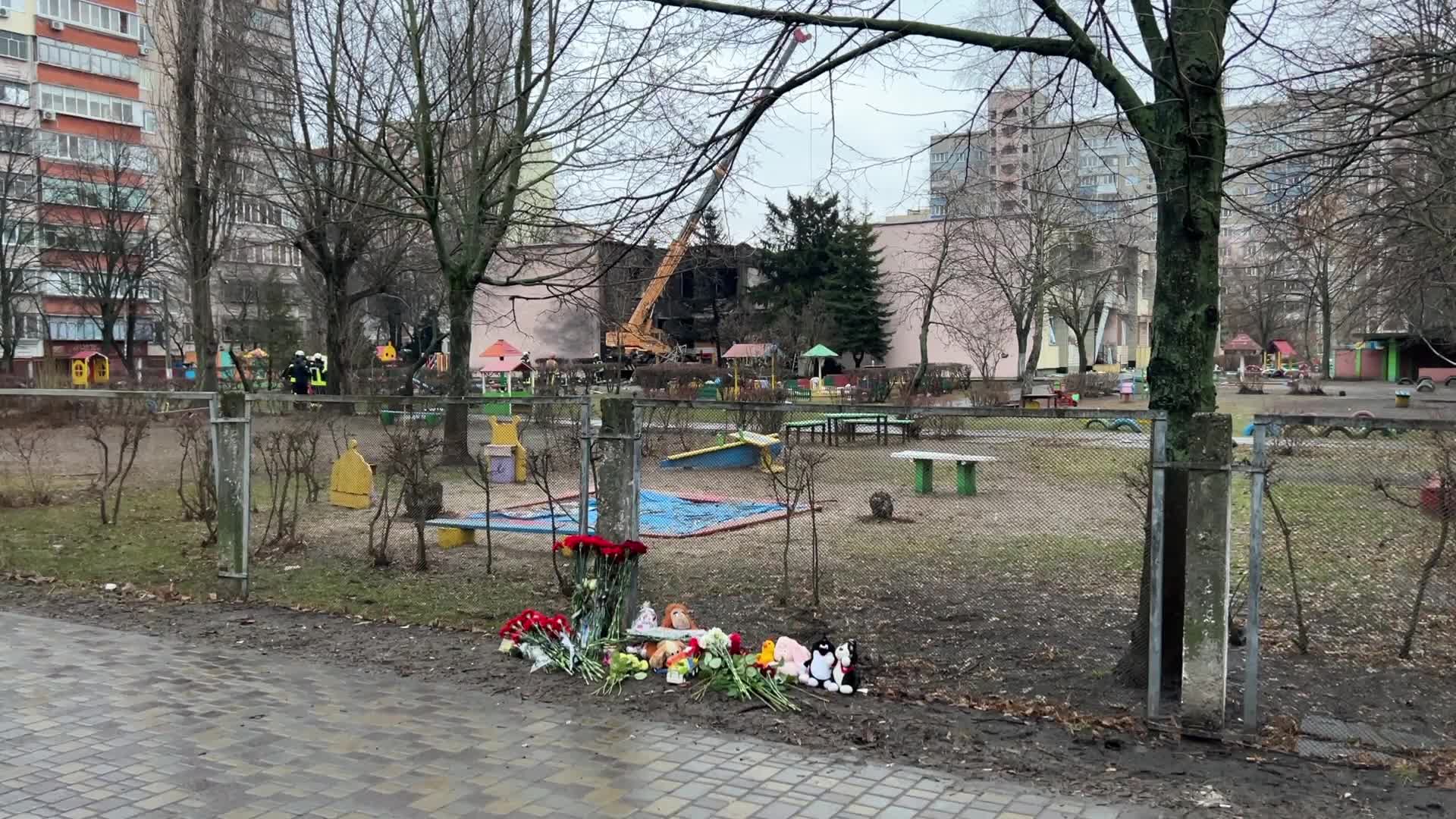 Ukraine Helicopter Crash Near Kindergarten Kills Ministry Leadership
