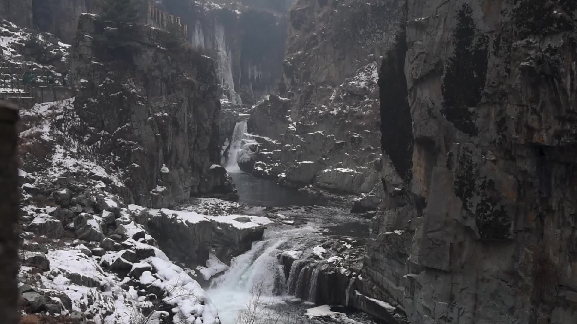 Aharbal waterfall in Kashmir, India