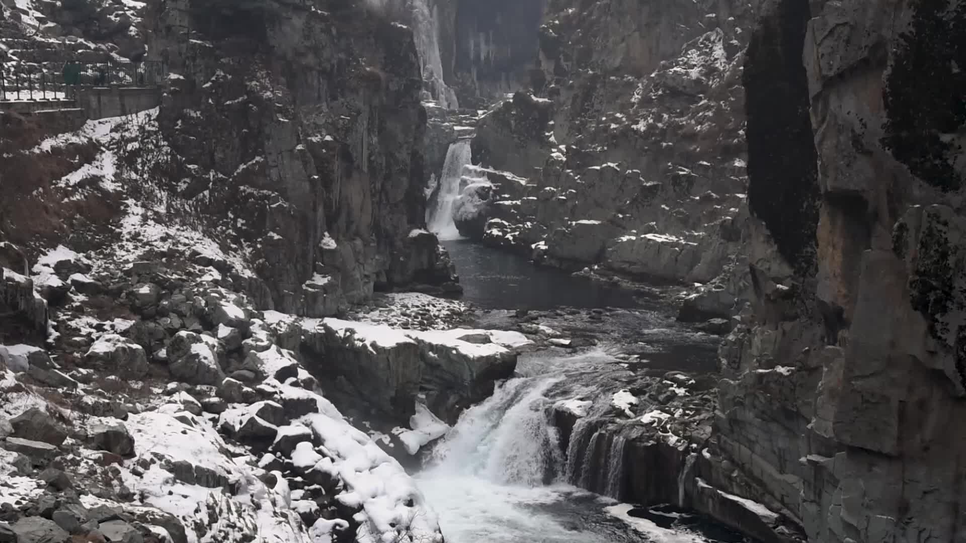 Aharbal waterfall in Kashmir, India