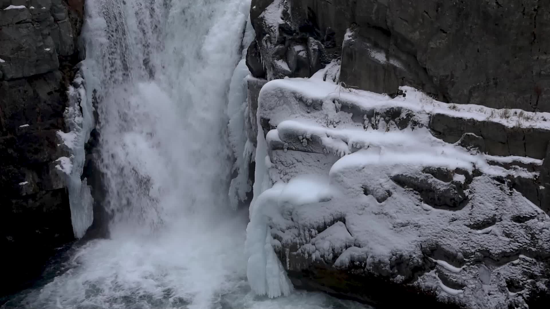 Aharbal waterfall in Kashmir, India