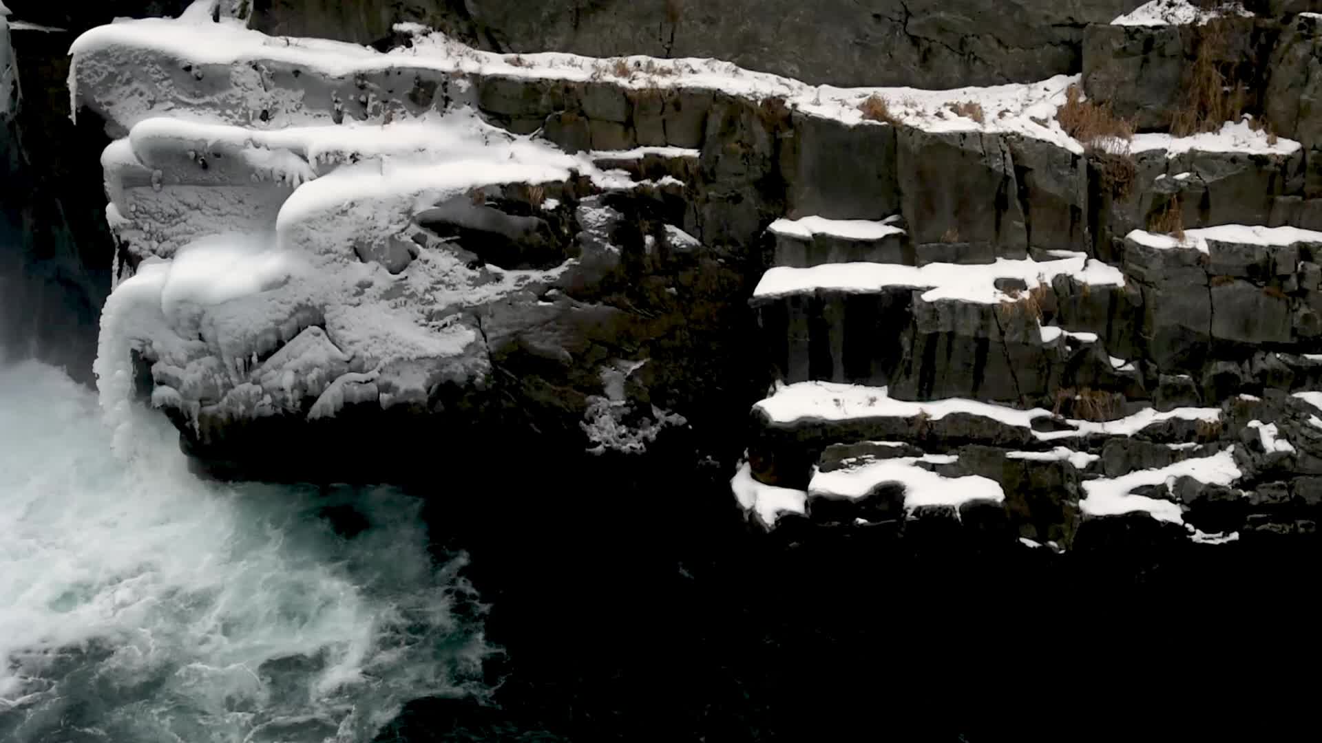 Aharbal waterfall in Kashmir, India