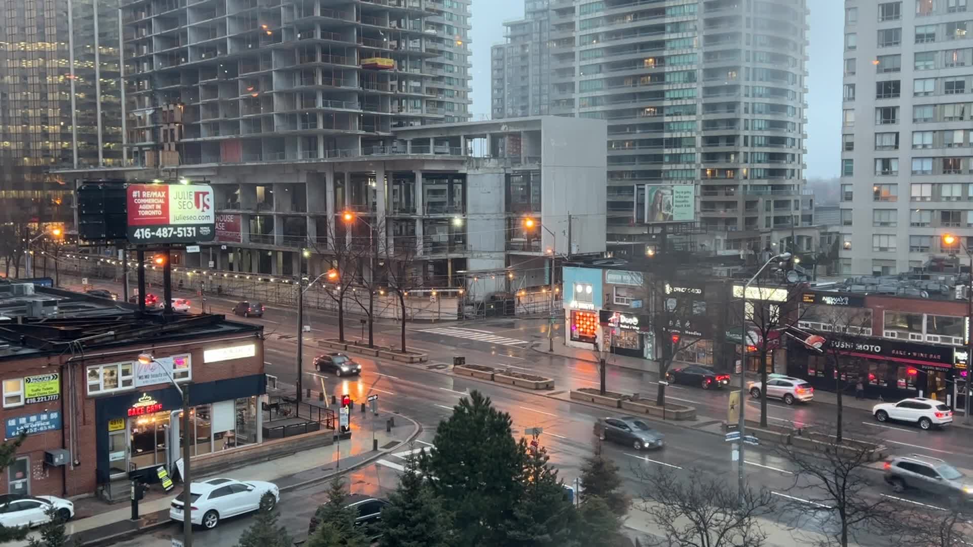 Time-lapse of traffic in Toronto