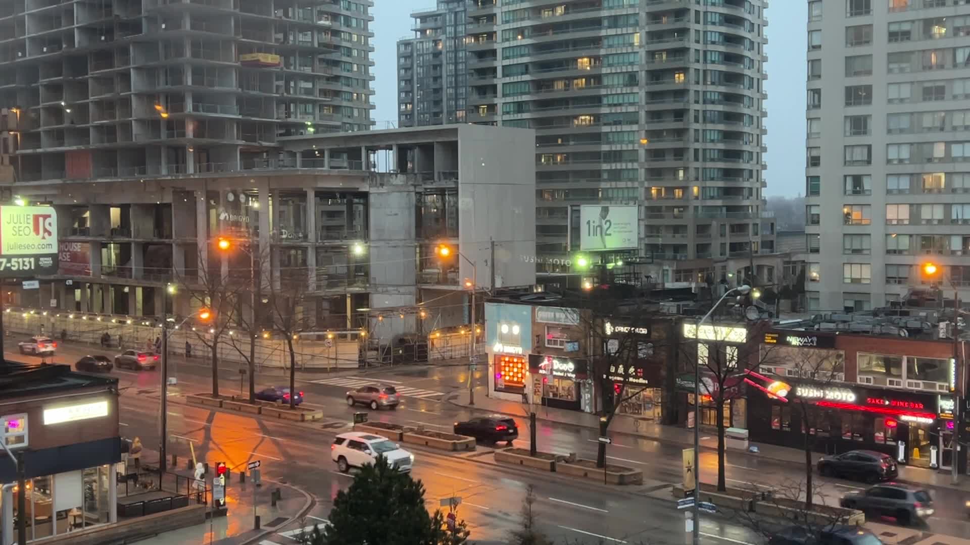 Time-lapse of traffic in Toronto