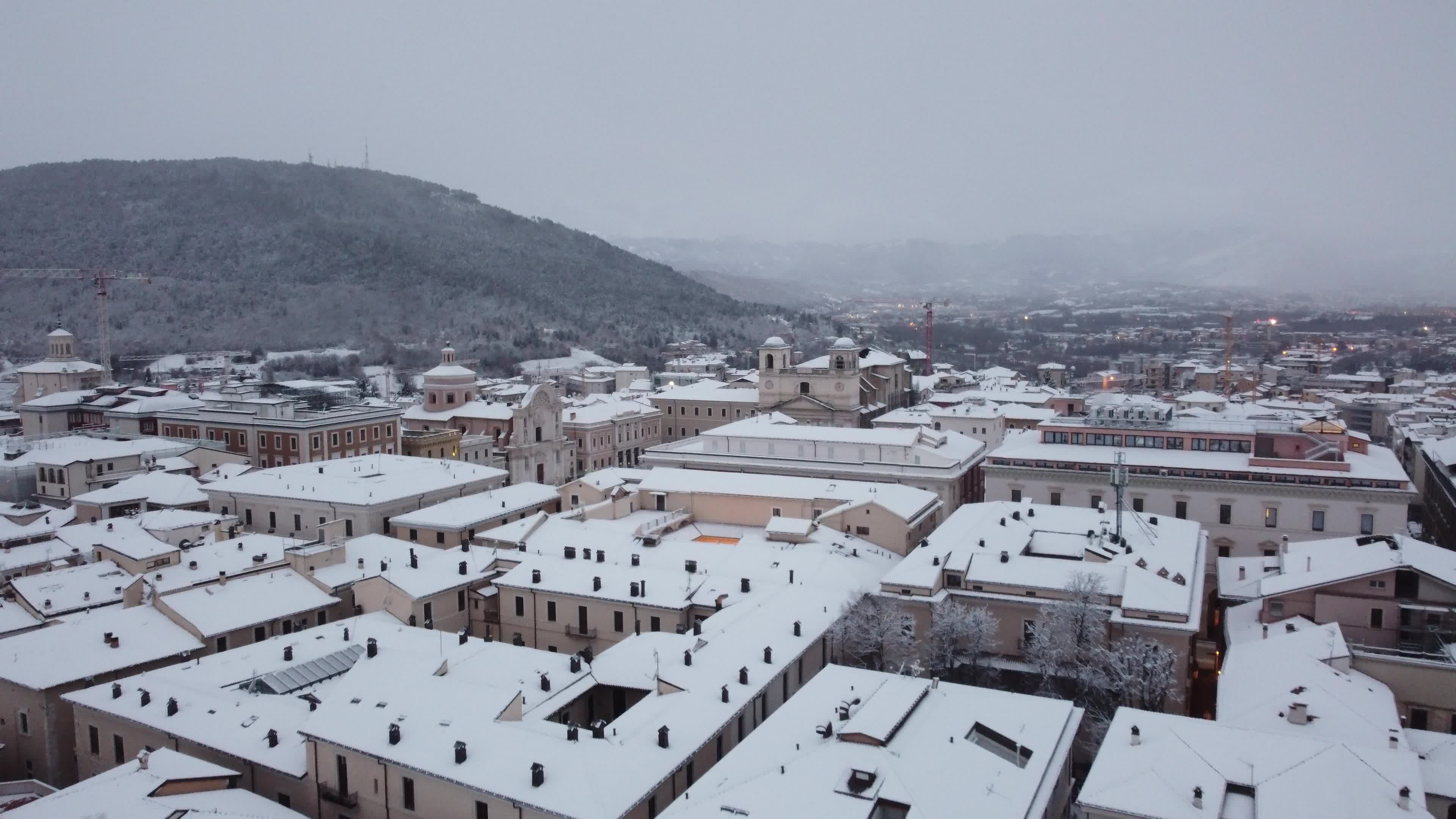 Schools Closed In L'Aquila Due To Snow