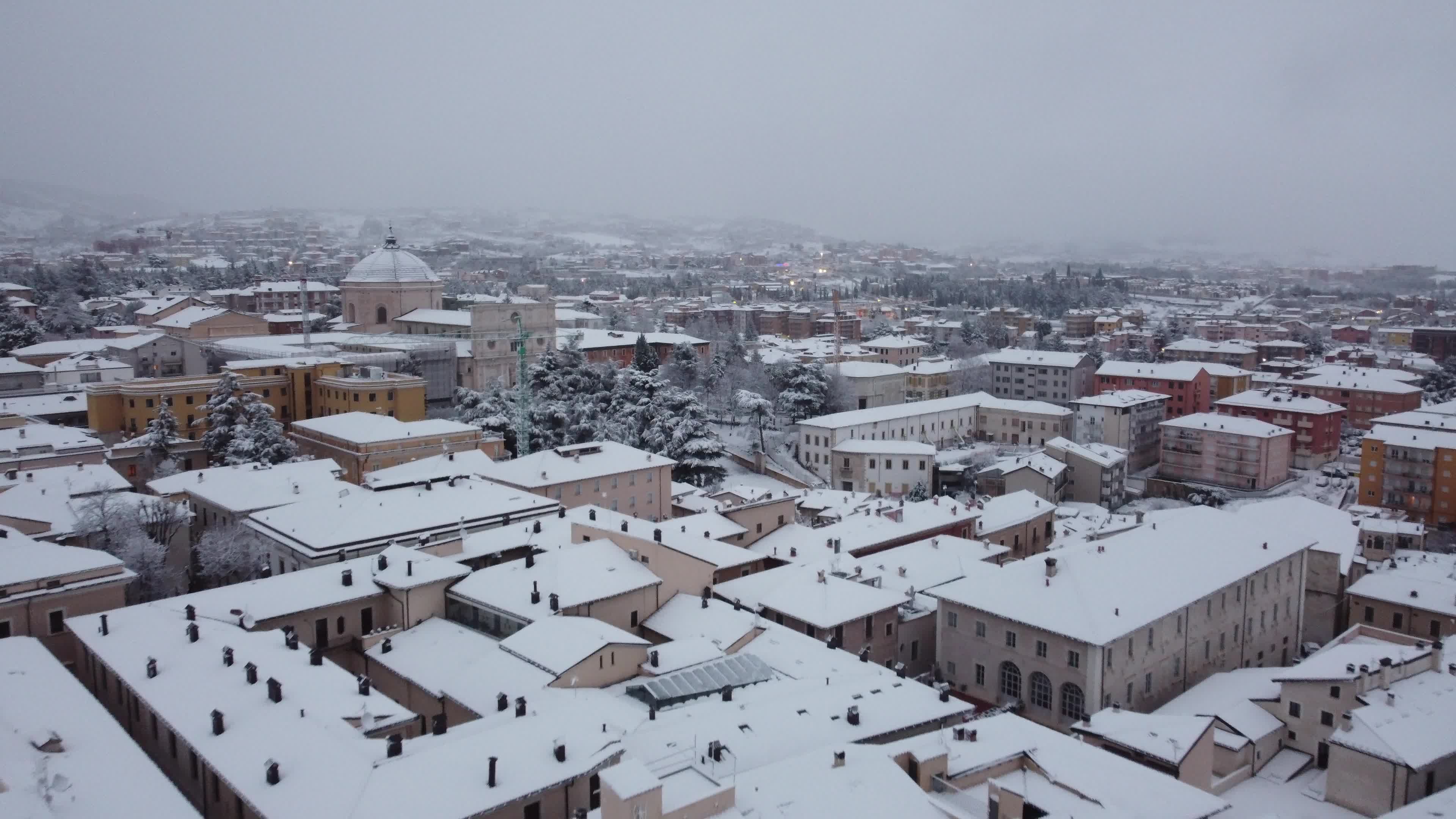 Schools Closed In L'Aquila Due To Snow