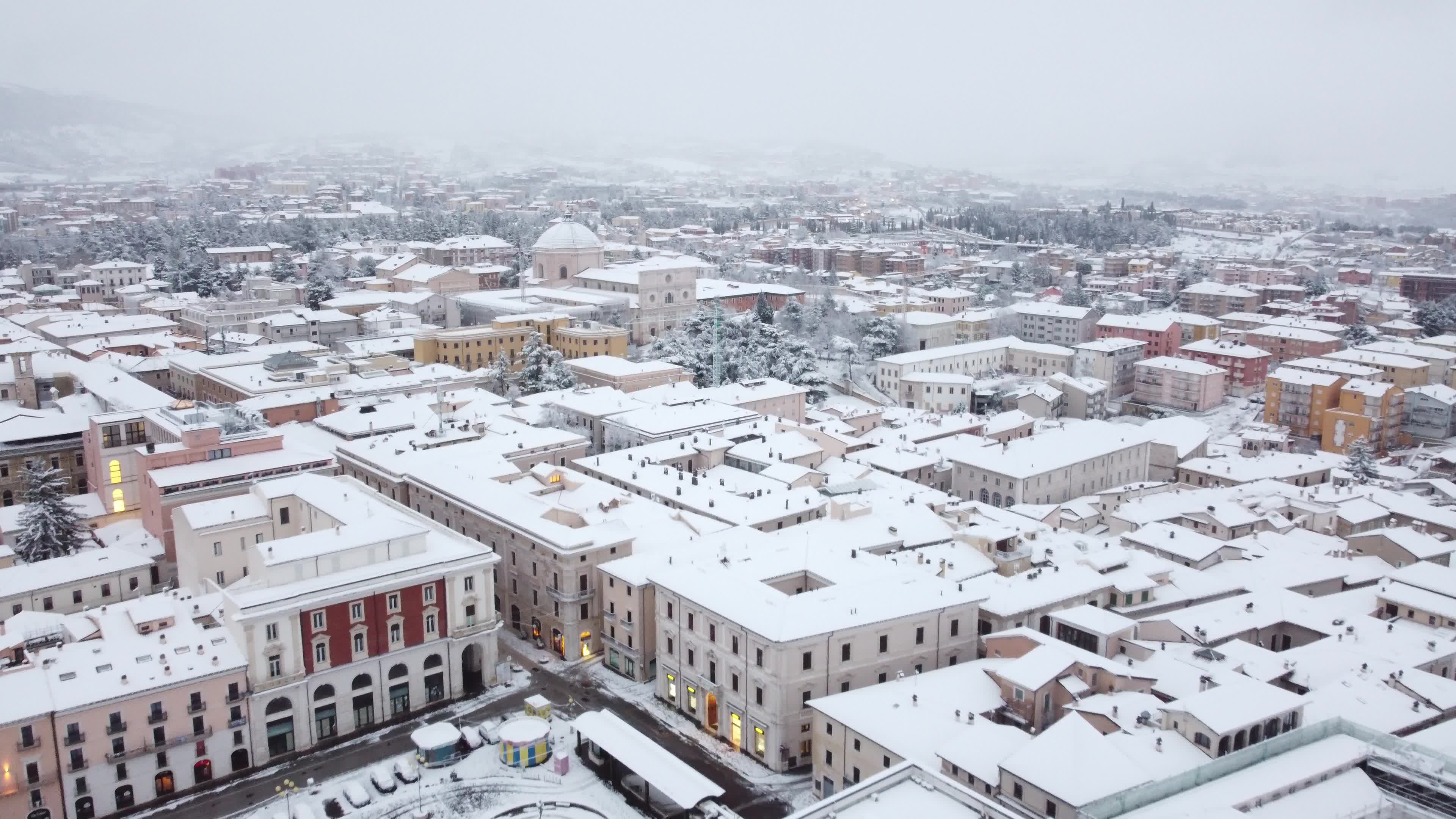 Schools Closed In L'Aquila Due To Snow