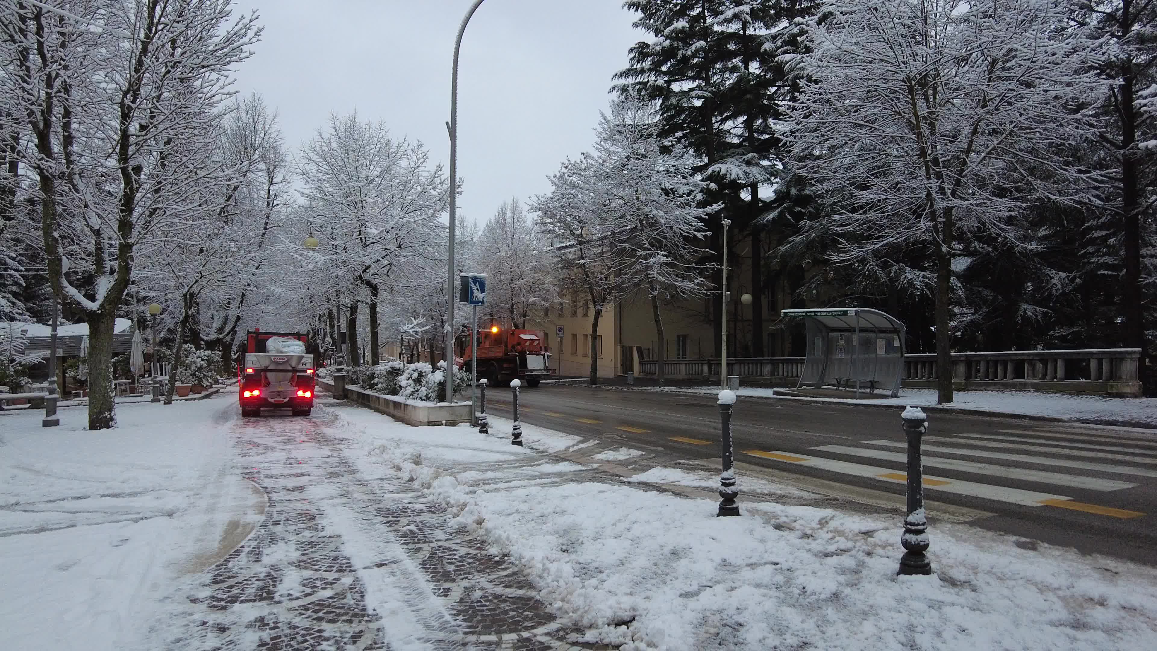 Snowfall And Bad Weather In Italy