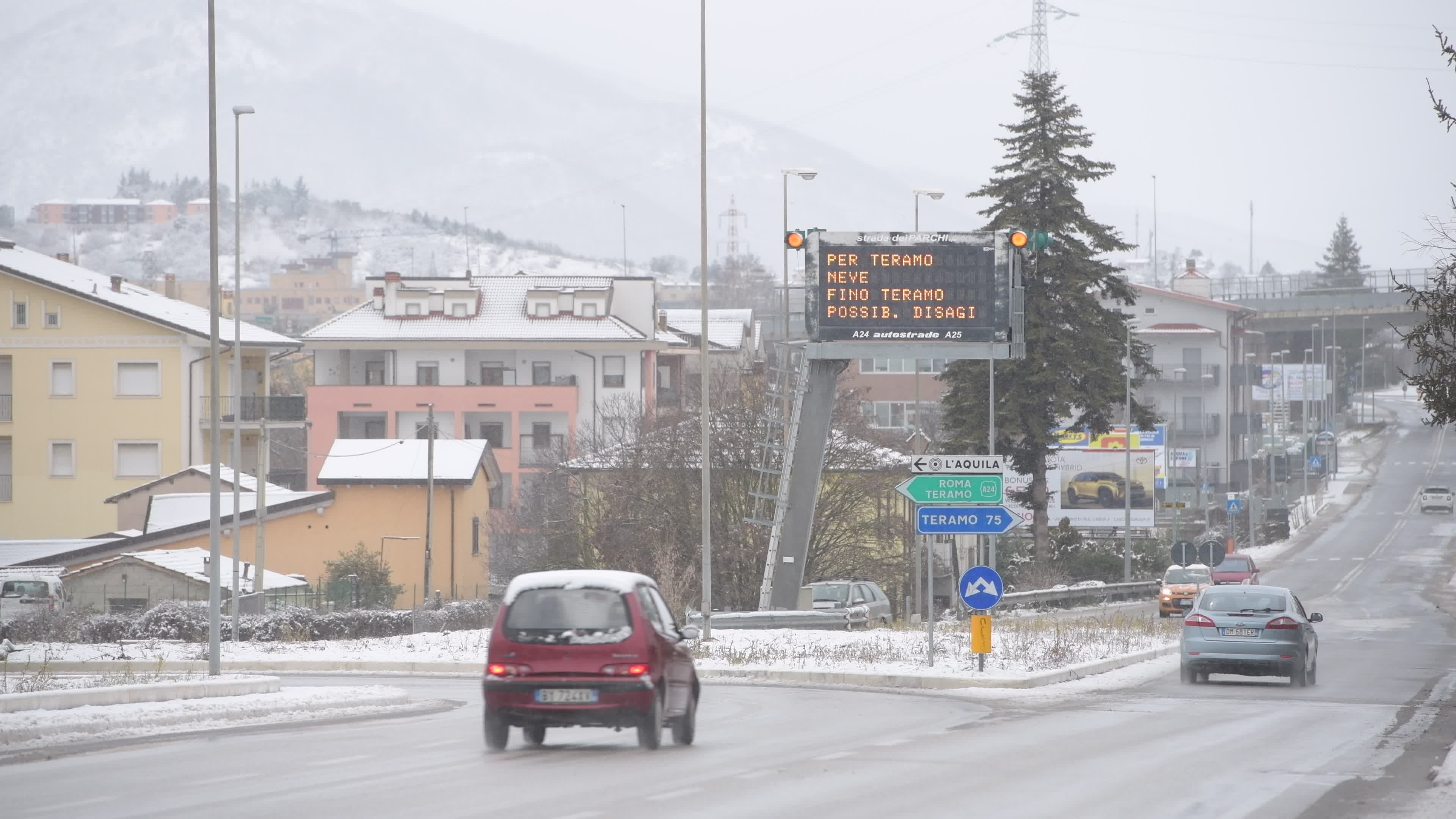 Snowfall And Bad Weather In Italy