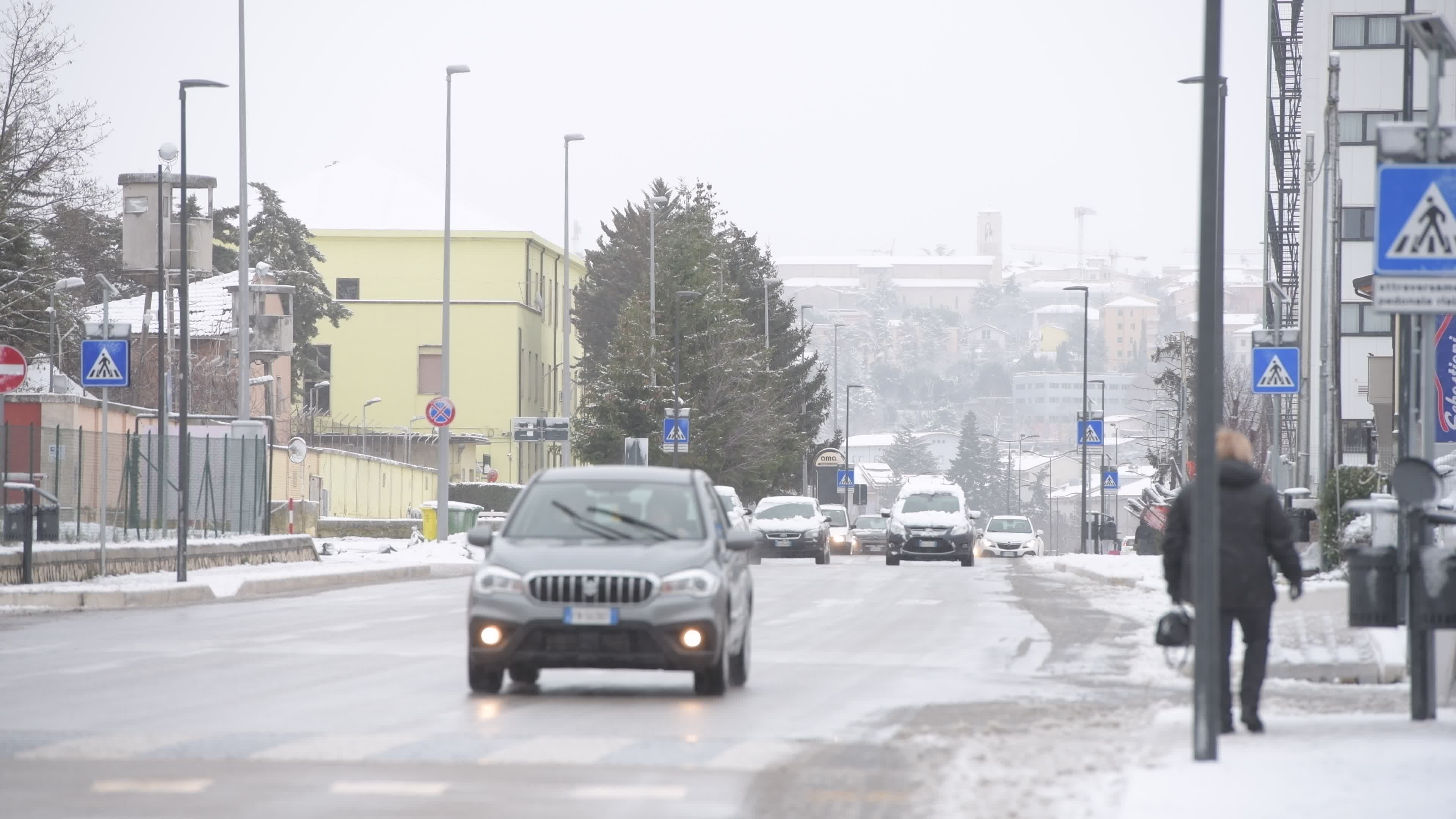 Snowfall And Bad Weather In Italy