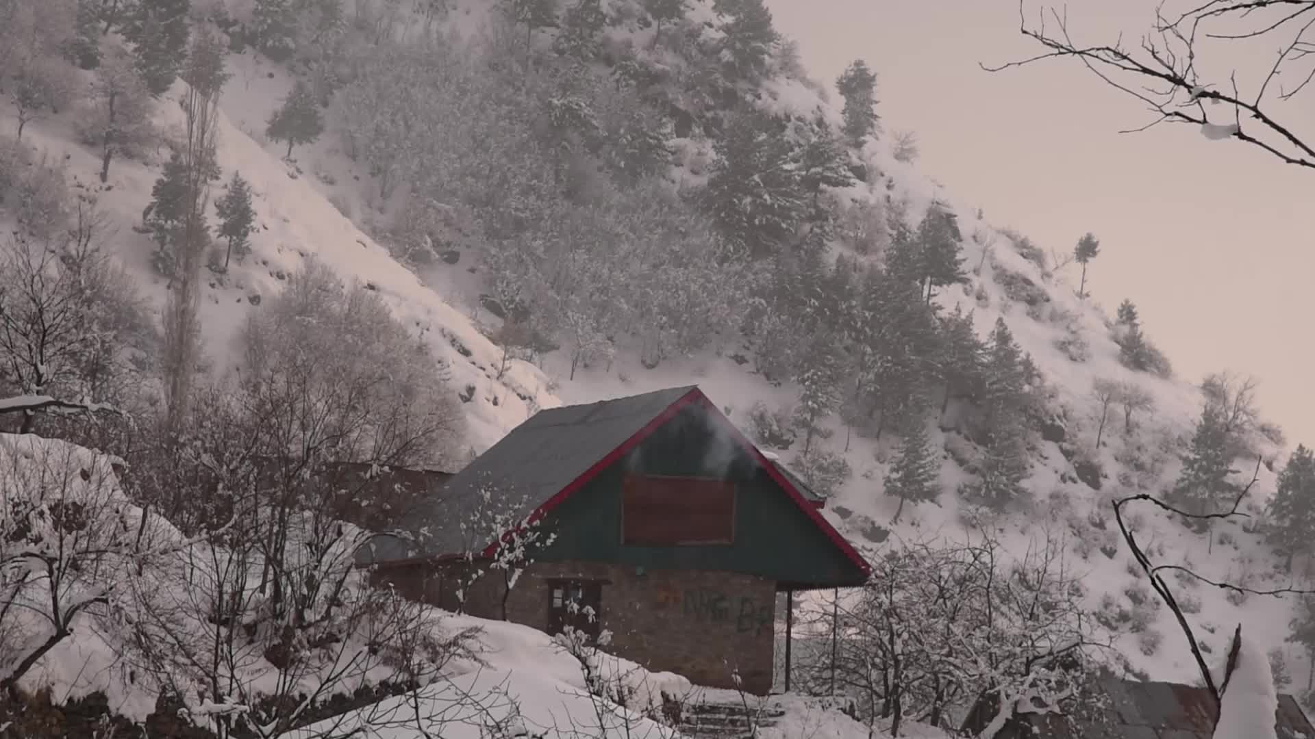 Heavy Snowfall in the outskirts of Srinagar Kashmir