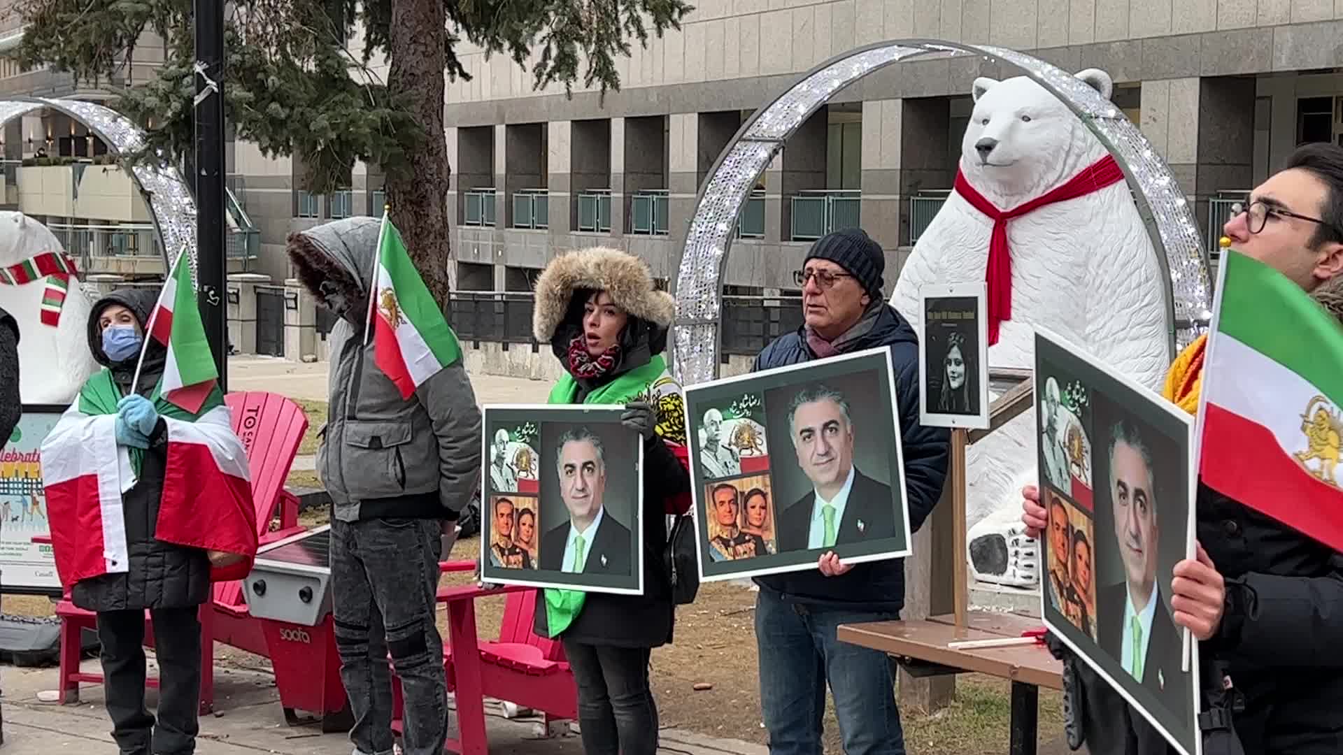 Rally In Support Of Anti-government Protesters In Iran