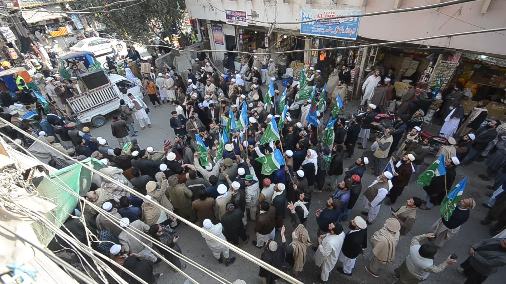 Islamic political party Jamaat-e-Islami protest against Sweden in Peshawar
