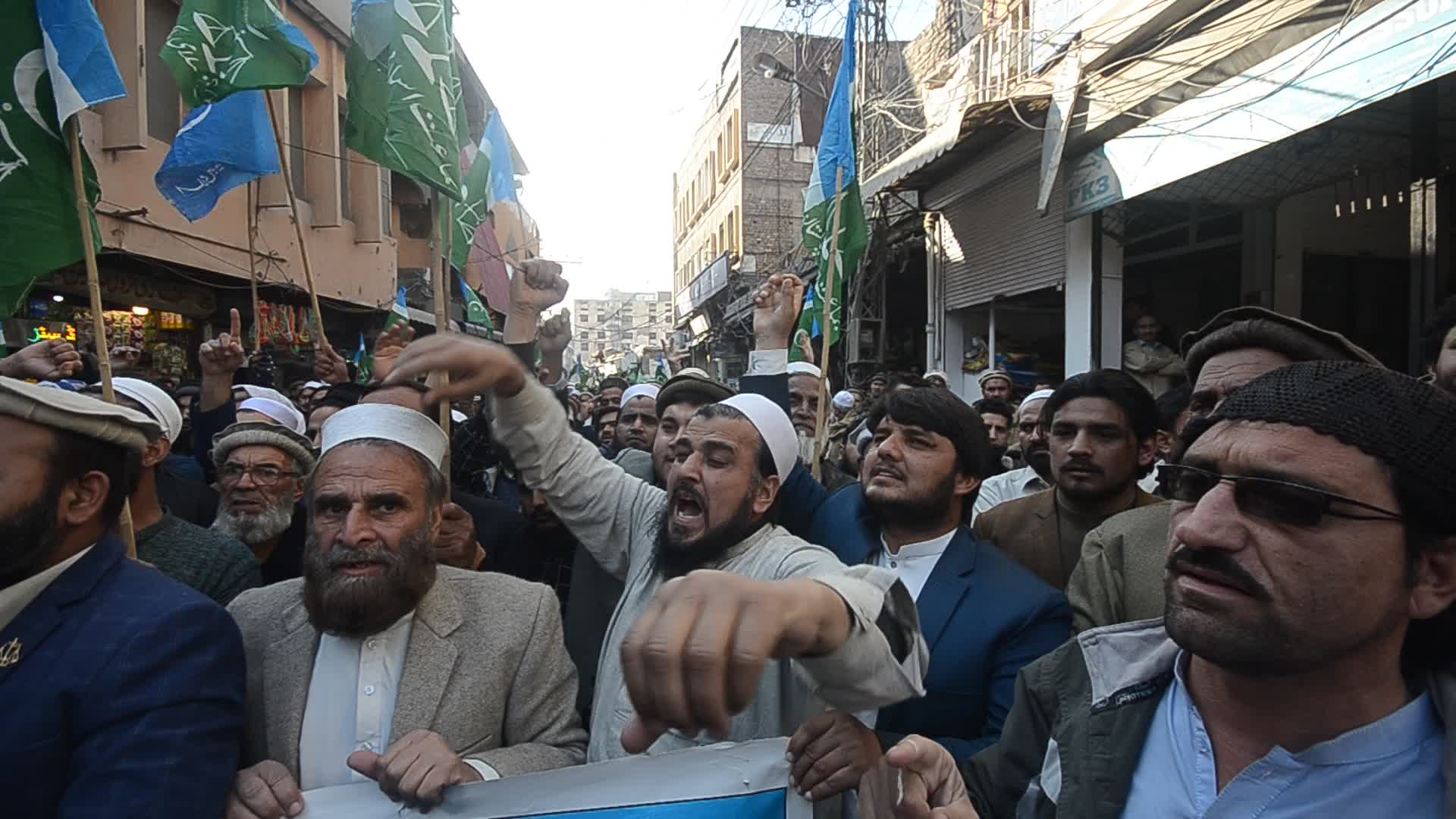 Islamic political party Jamaat-e-Islami protest against Sweden in Peshawar
