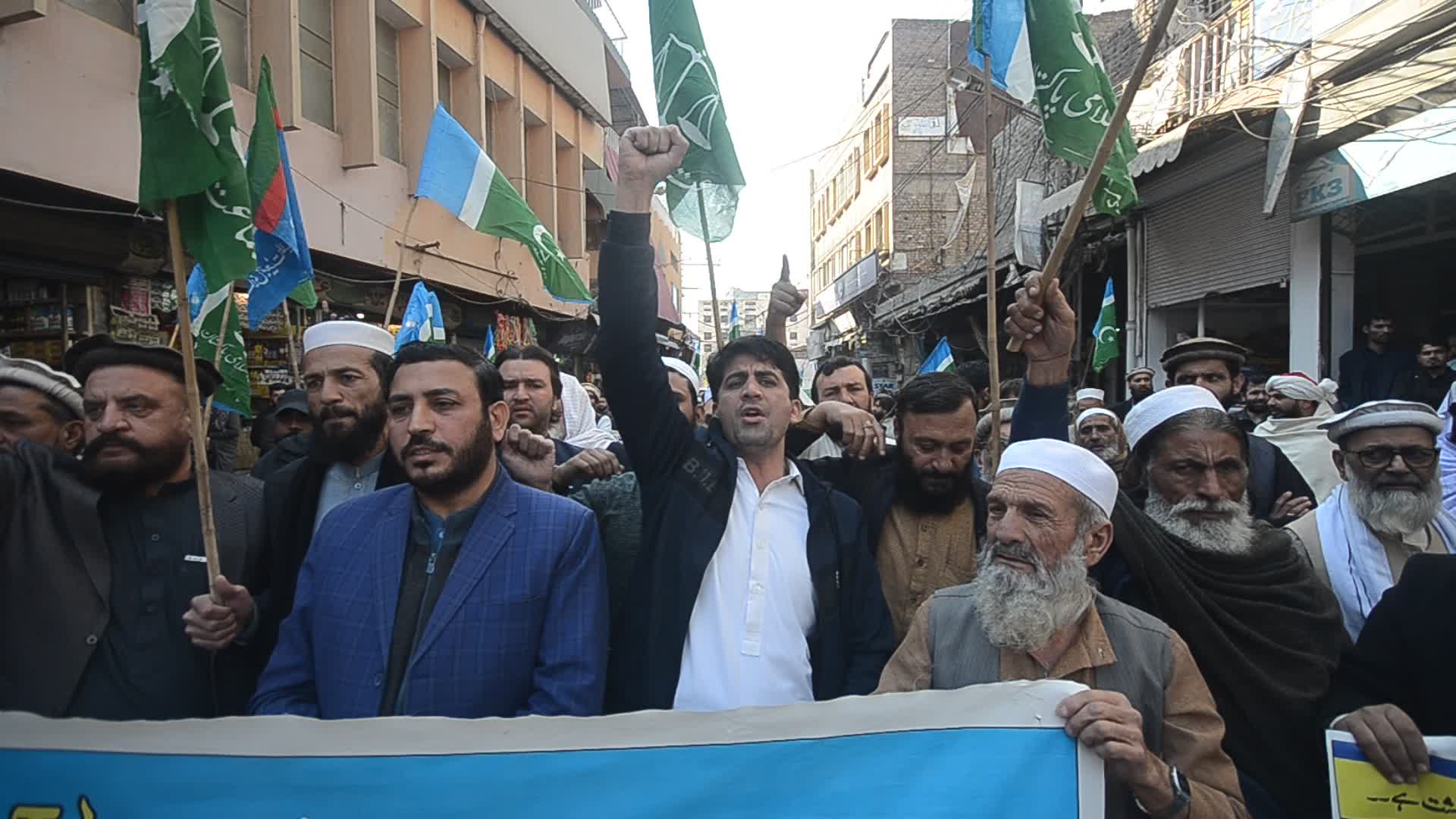Islamic political party Jamaat-e-Islami protest against Sweden in Peshawar
