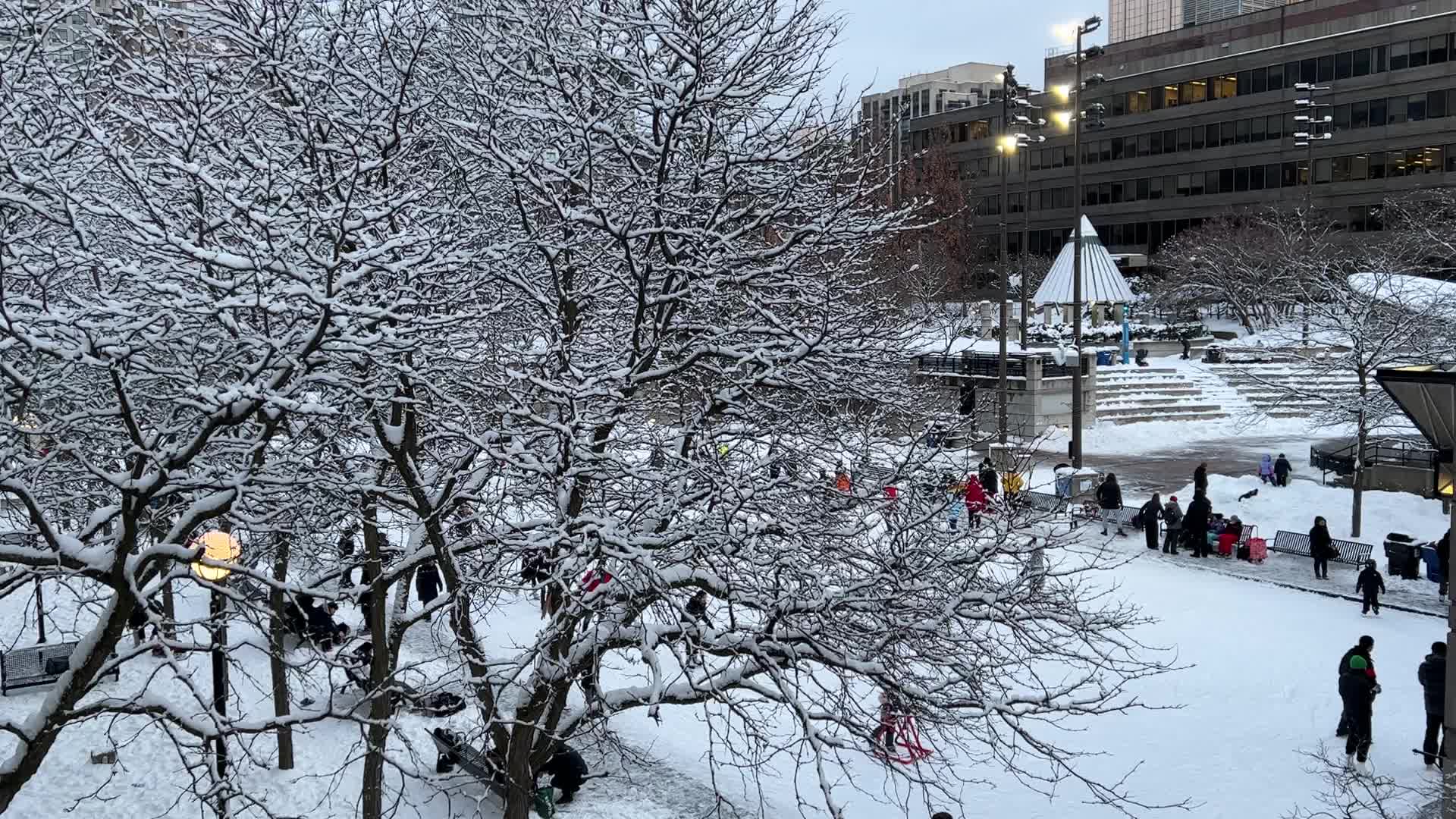 Daily life during Winter in Toronto