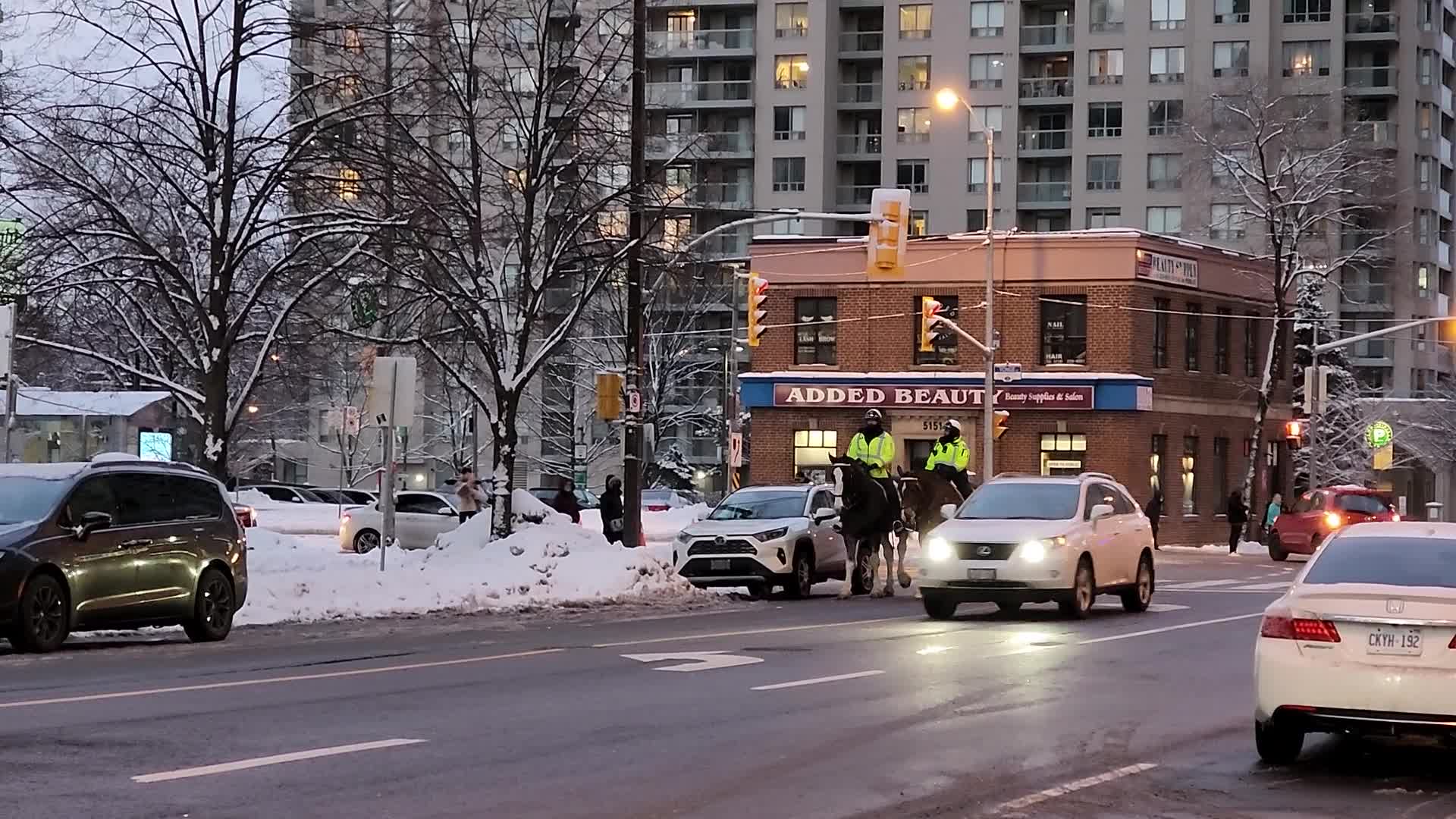 Daily life during Winter in Toronto