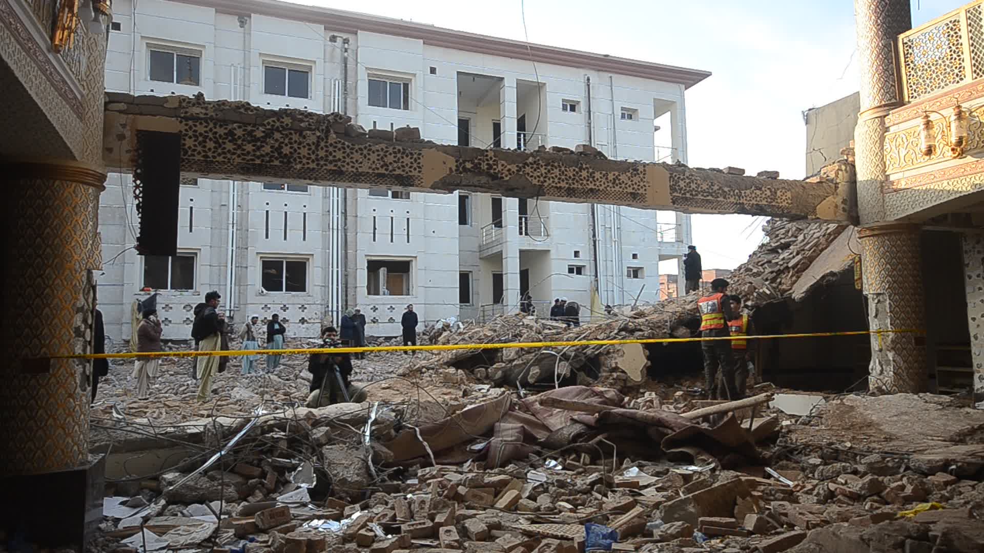 At least 92 people killed after a suicide bombing in a mosque in Peshawar
