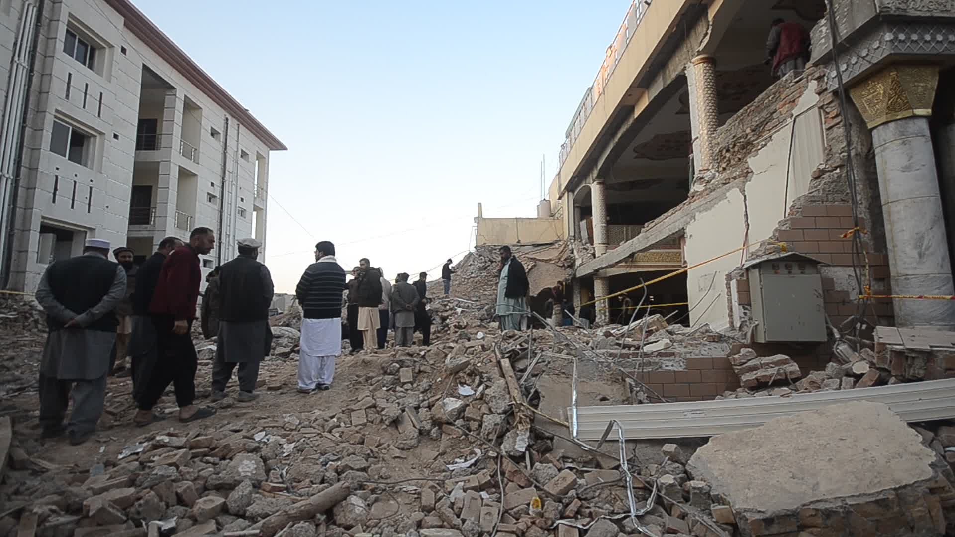 At least 92 people killed after a suicide bombing in a mosque in Peshawar

