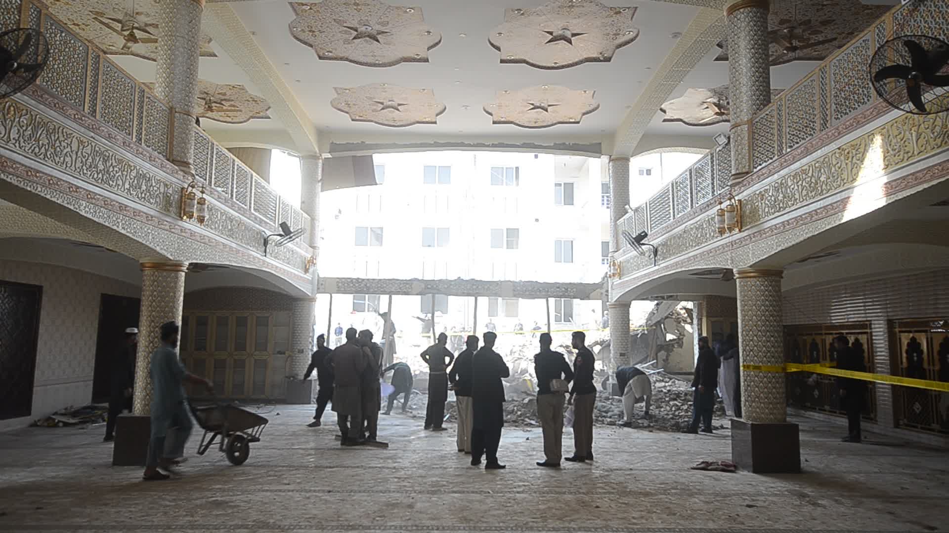 At least 92 people killed after a suicide bombing in a mosque in Peshawar