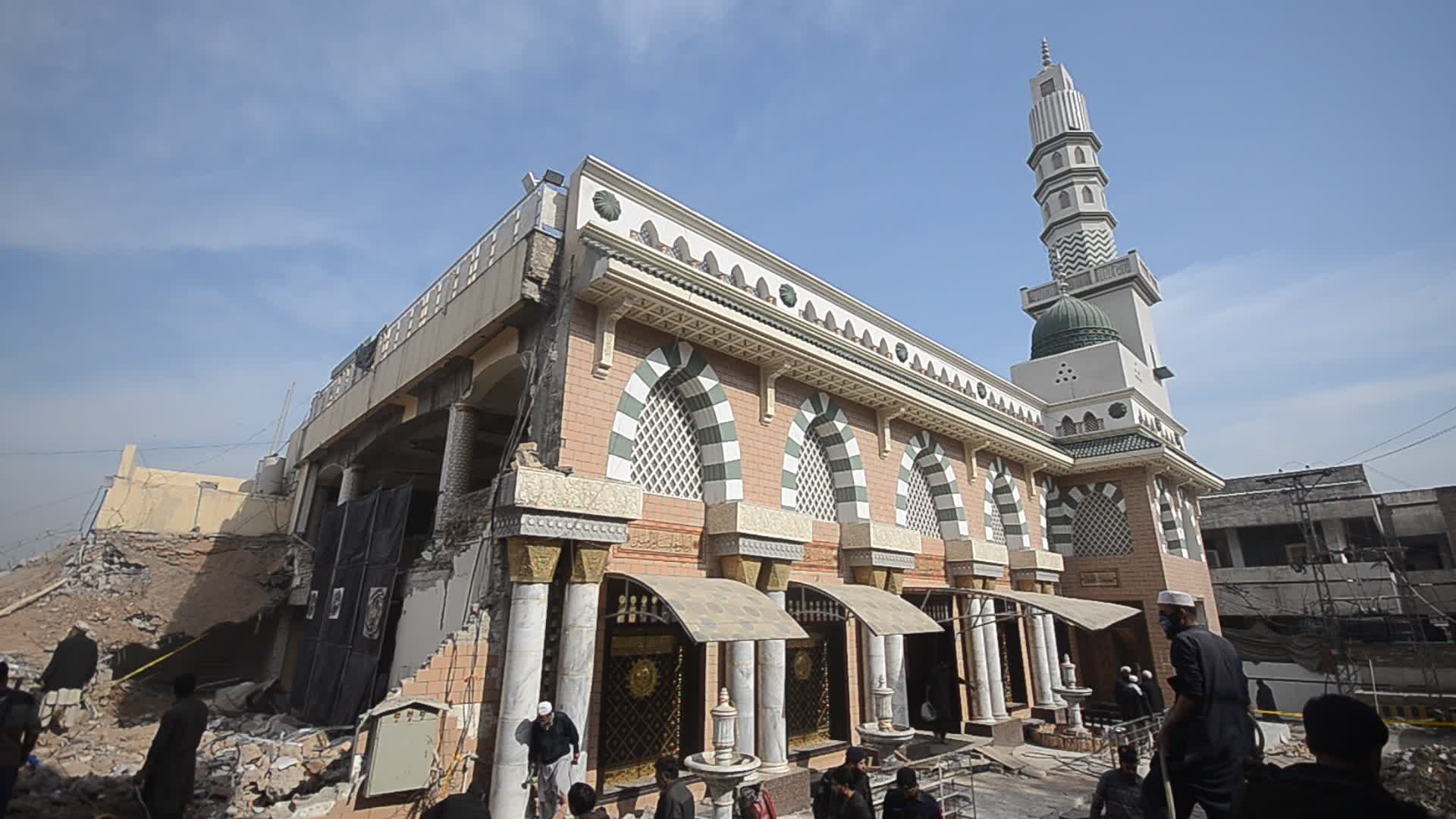 At least 92 people killed after a suicide bombing in a mosque in Peshawar