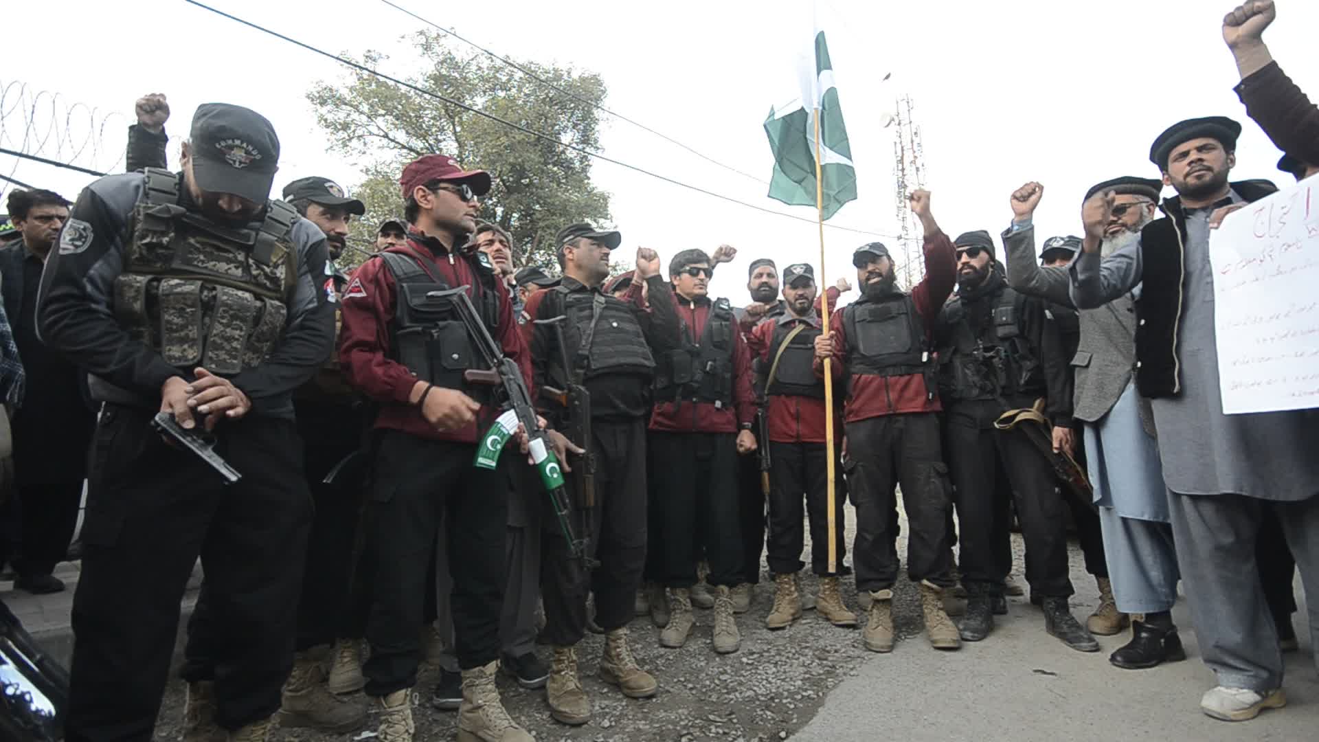 Protest against militancy and deteriorating security situation in Peshawar
