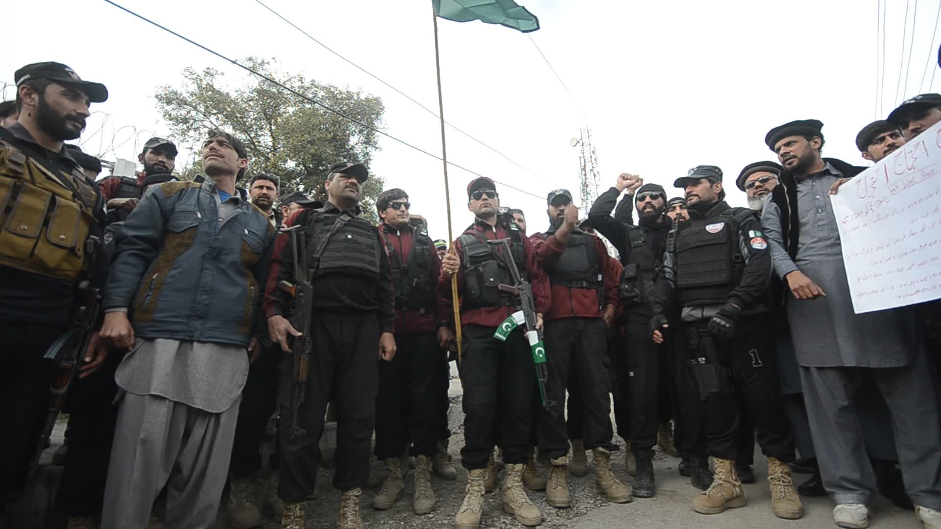 Protest against militancy and deteriorating security situation in Peshawar
