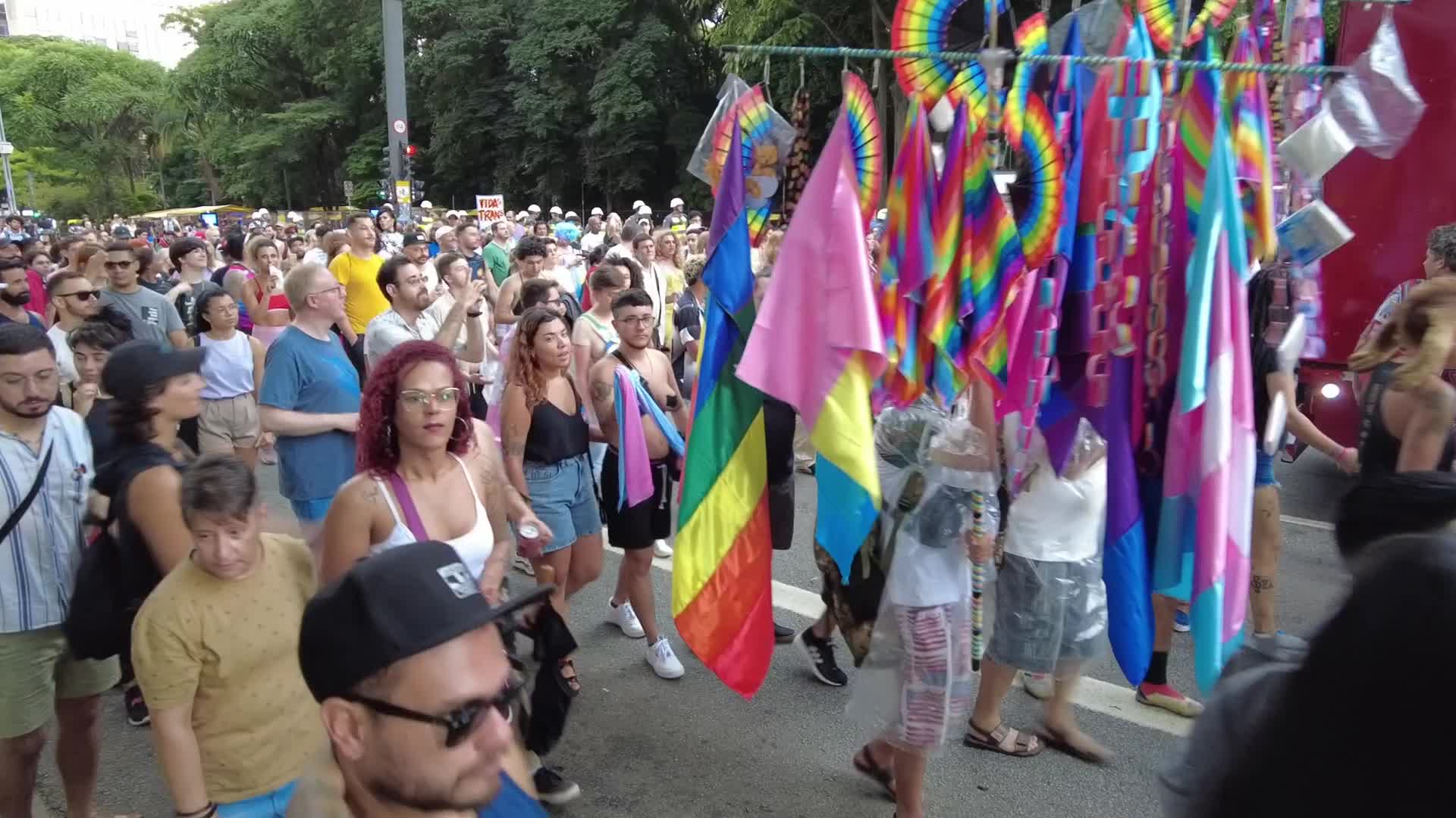 March In Celebration Of The World Day Of Transgender Visibility In Sao Paulo