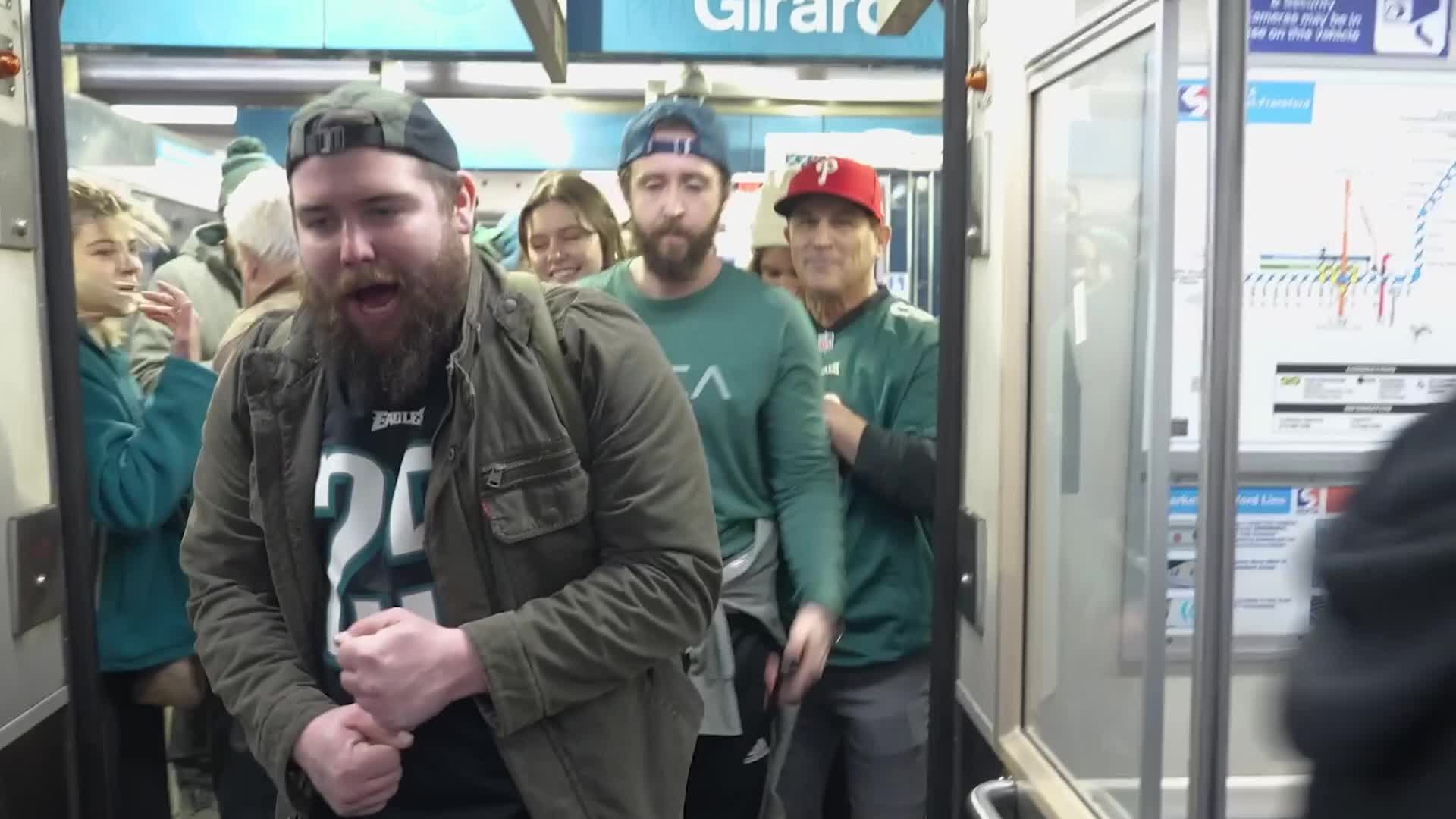 Philadelphia Eagles Fans Celebrate NFC Championship Victory