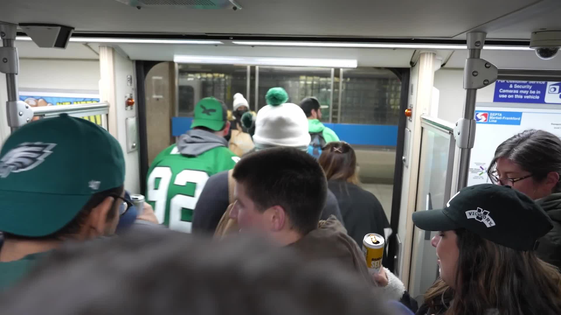 Philadelphia Eagles Fans Celebrate NFC Championship Victory
