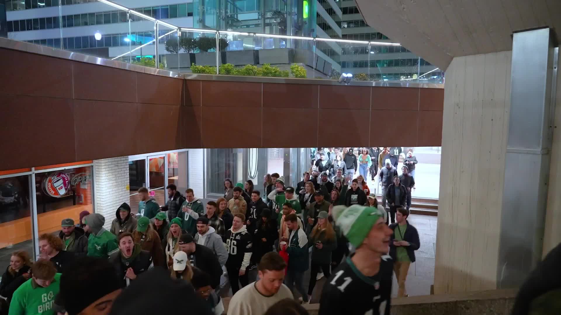 Philadelphia Eagles Fans Celebrate NFC Championship Victory