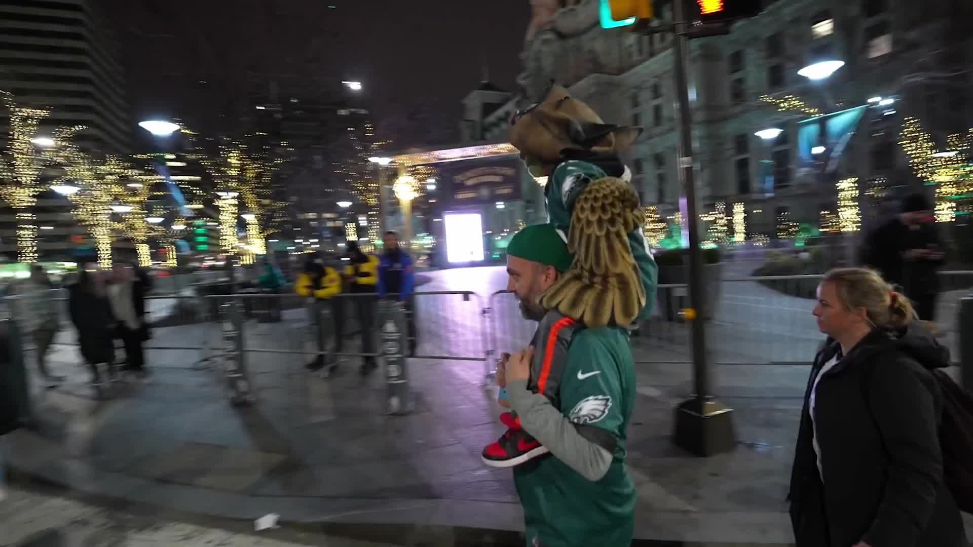 Philadelphia Eagles Fans Celebrate NFC Championship Victory