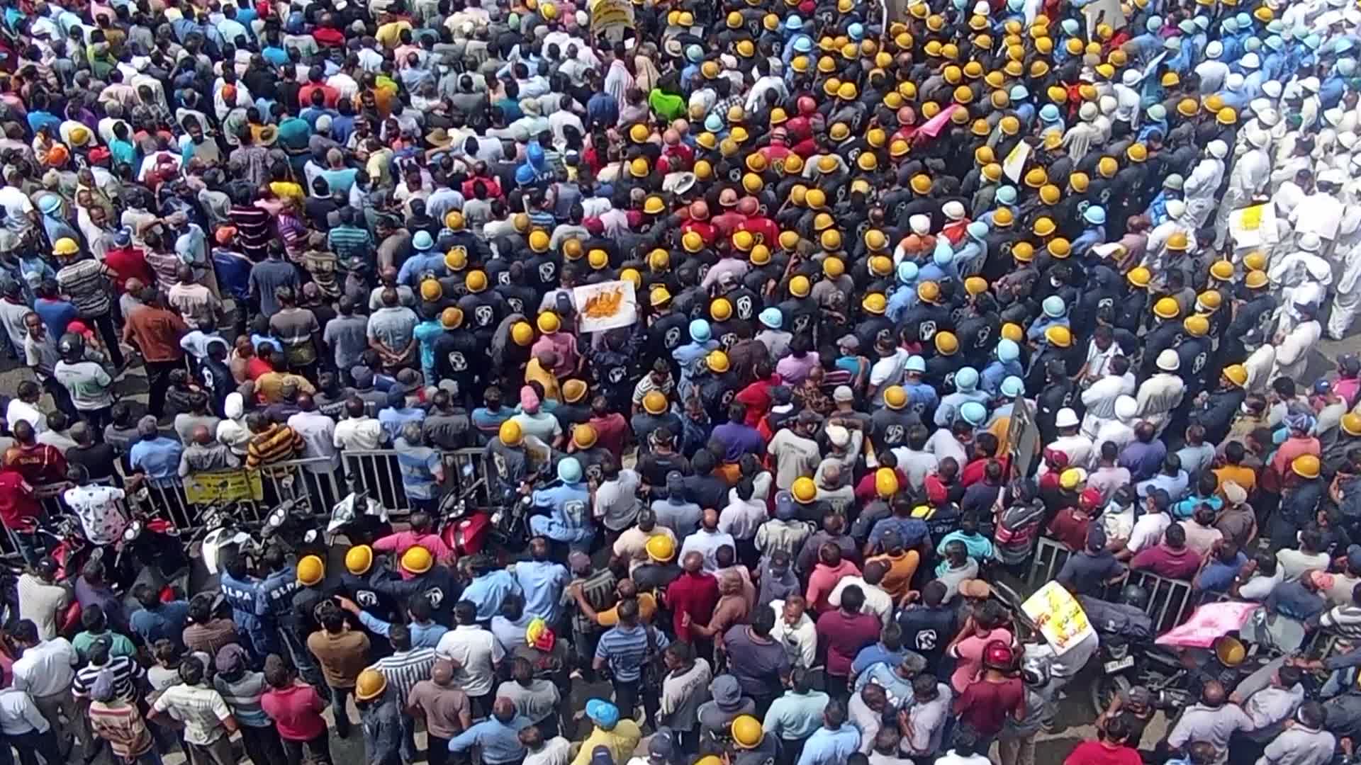 Protest in Colombo, Sri Lanka