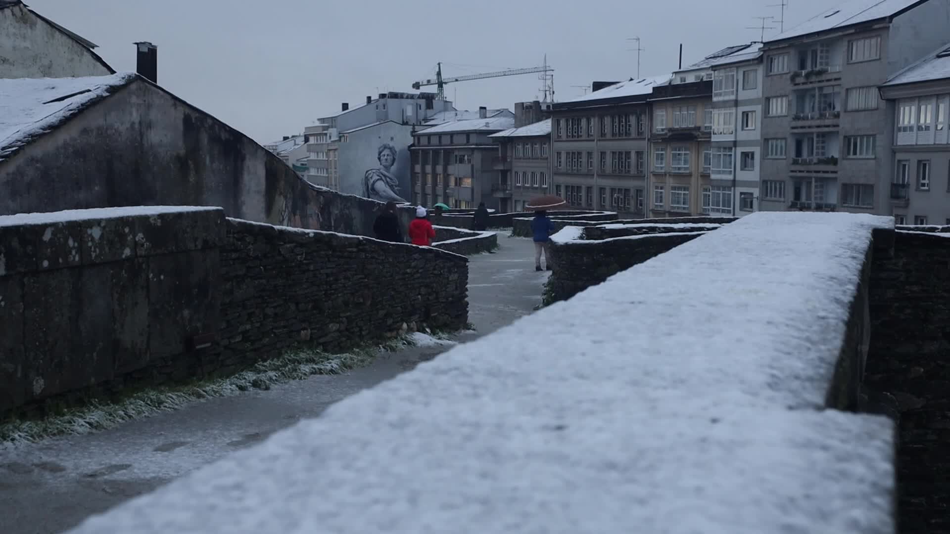 Snowfall In Lugo, Spain