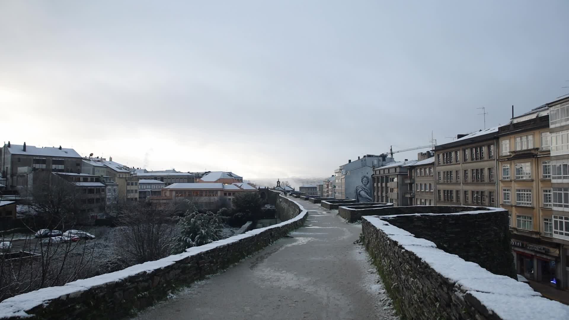 Snowfall In Lugo, Spain