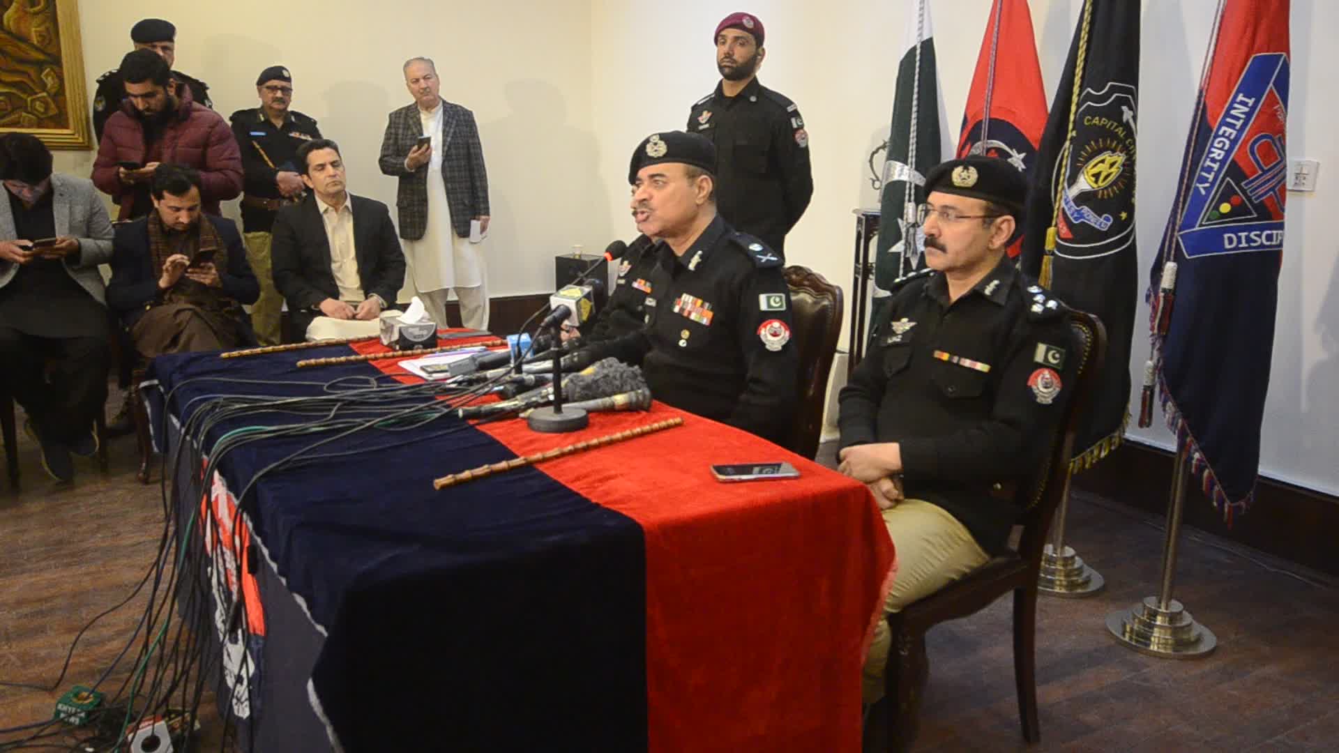 Inspector general of KPK police press conference on suicide blast at mosque

