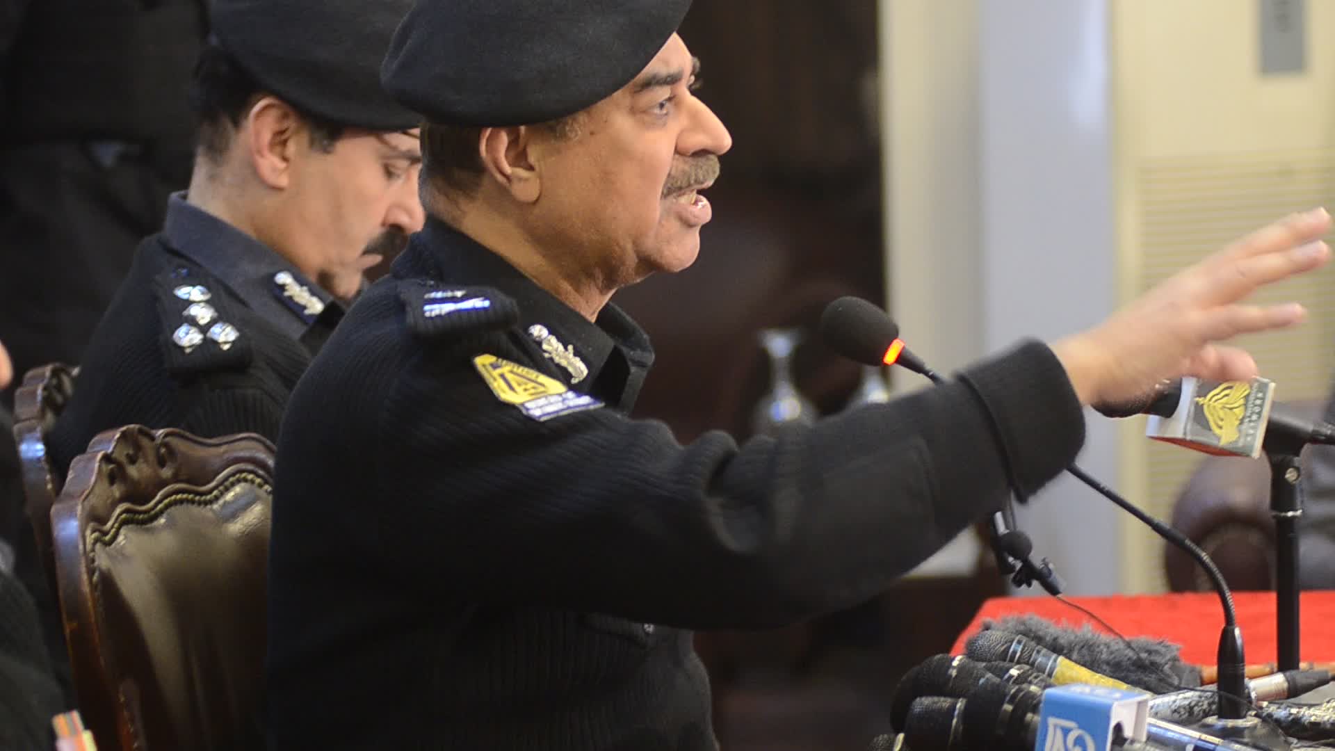 Inspector general of KPK police press conference on suicide blast at mosque
