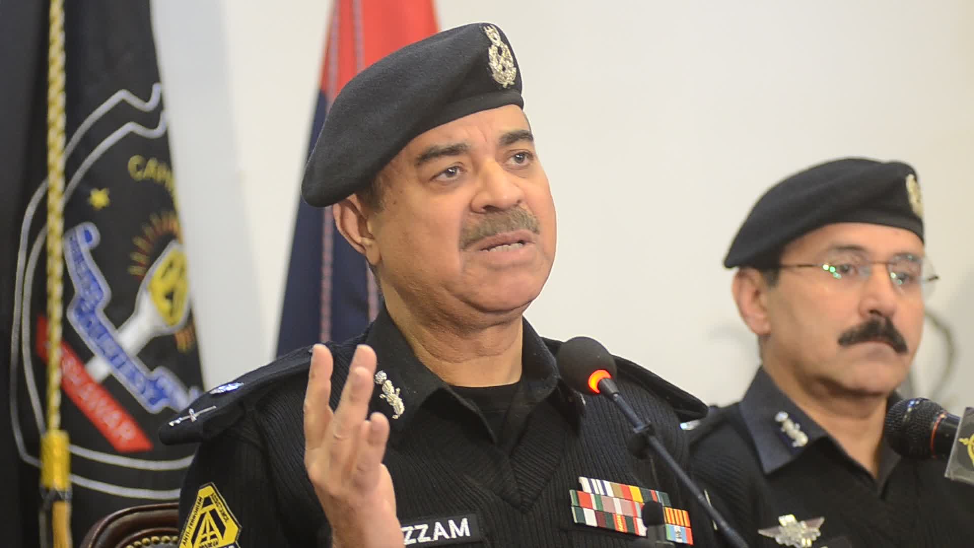 Inspector general of KPK police press conference on suicide blast at mosque
