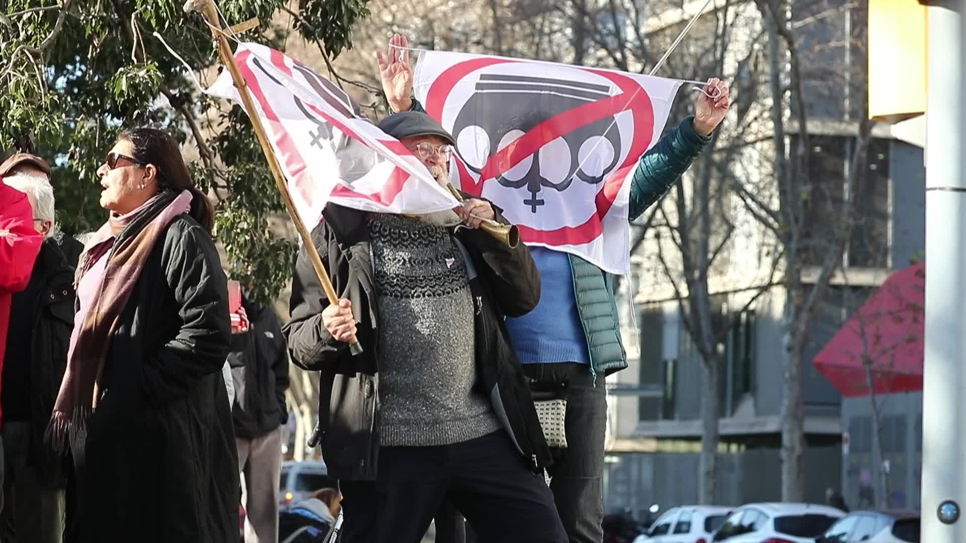 Protest against the King Felipe VI in Barcelona