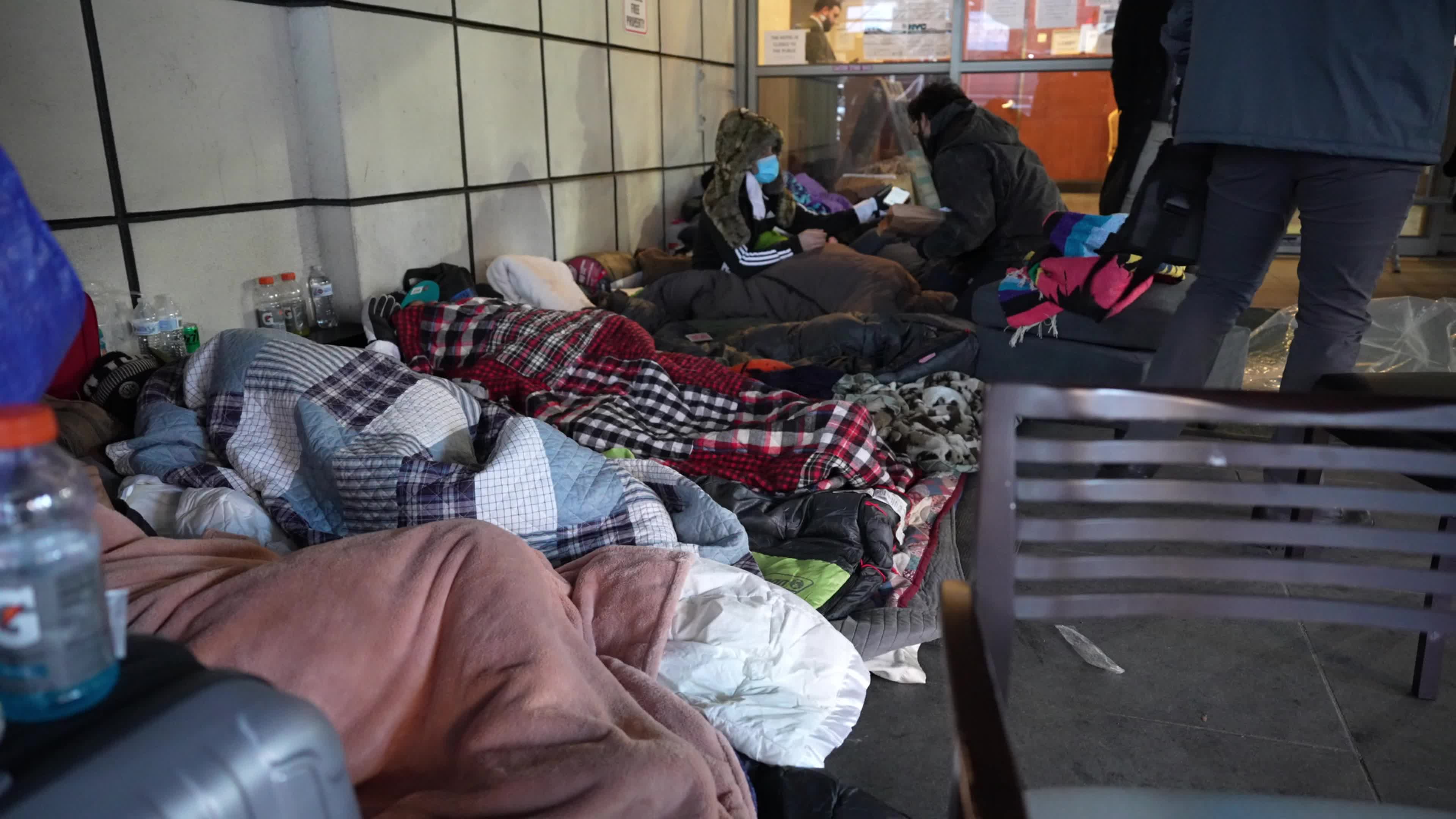 Migrants Remain Camped Out Watson Hotel In New York