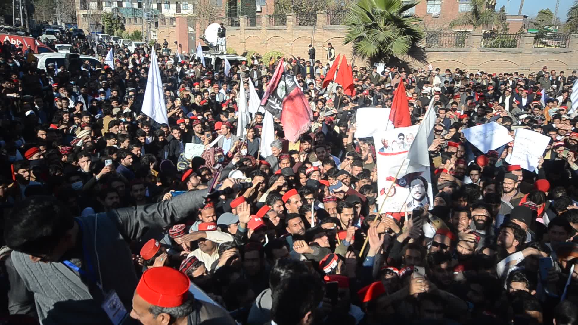Peace march after suicide bombing at a mosque in Peshawar
