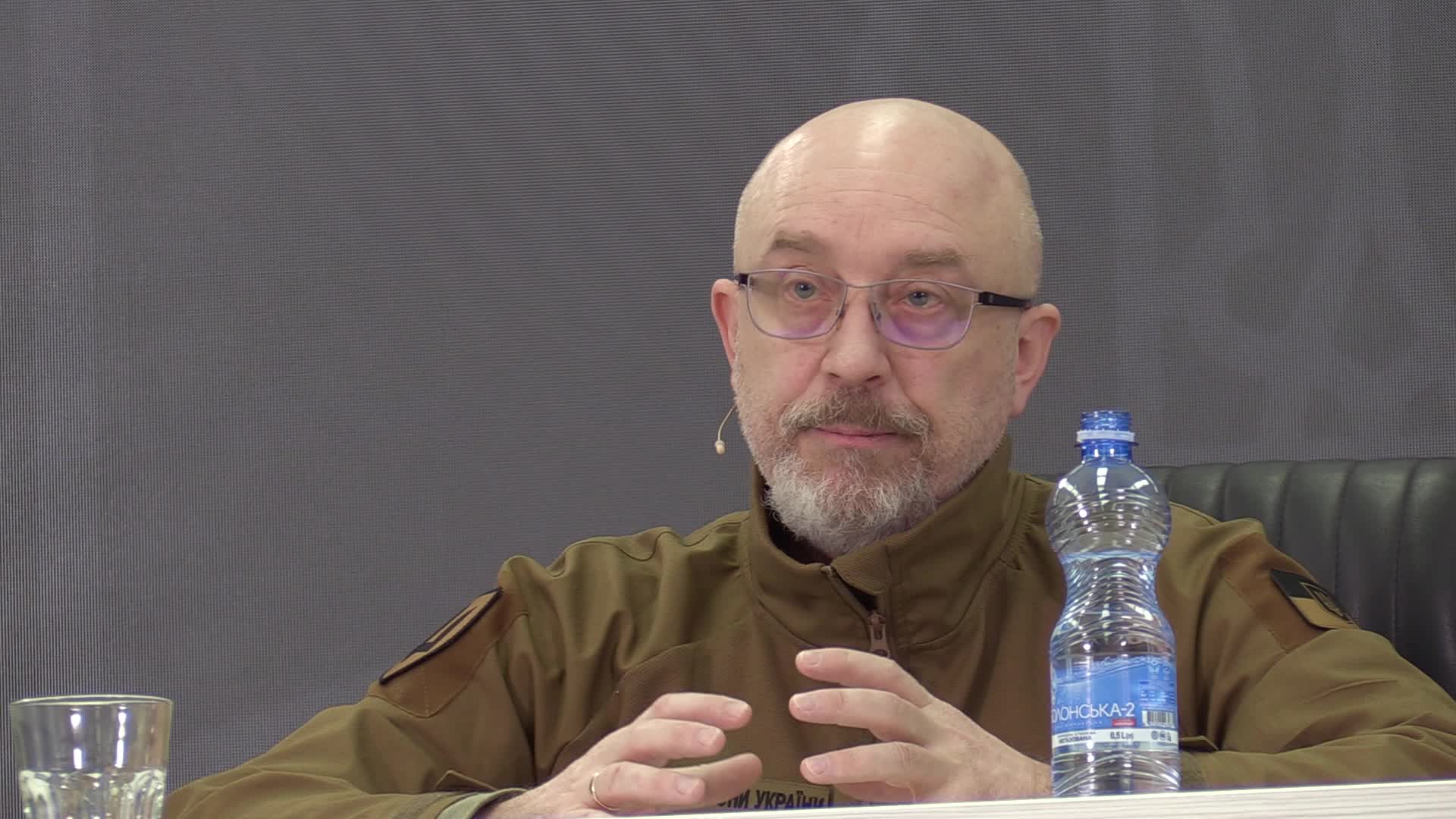 A news conference of Minister of Defence of Ukraine Oleksii Reznikov in Kyiv, amid Russia's invasion of Ukraine