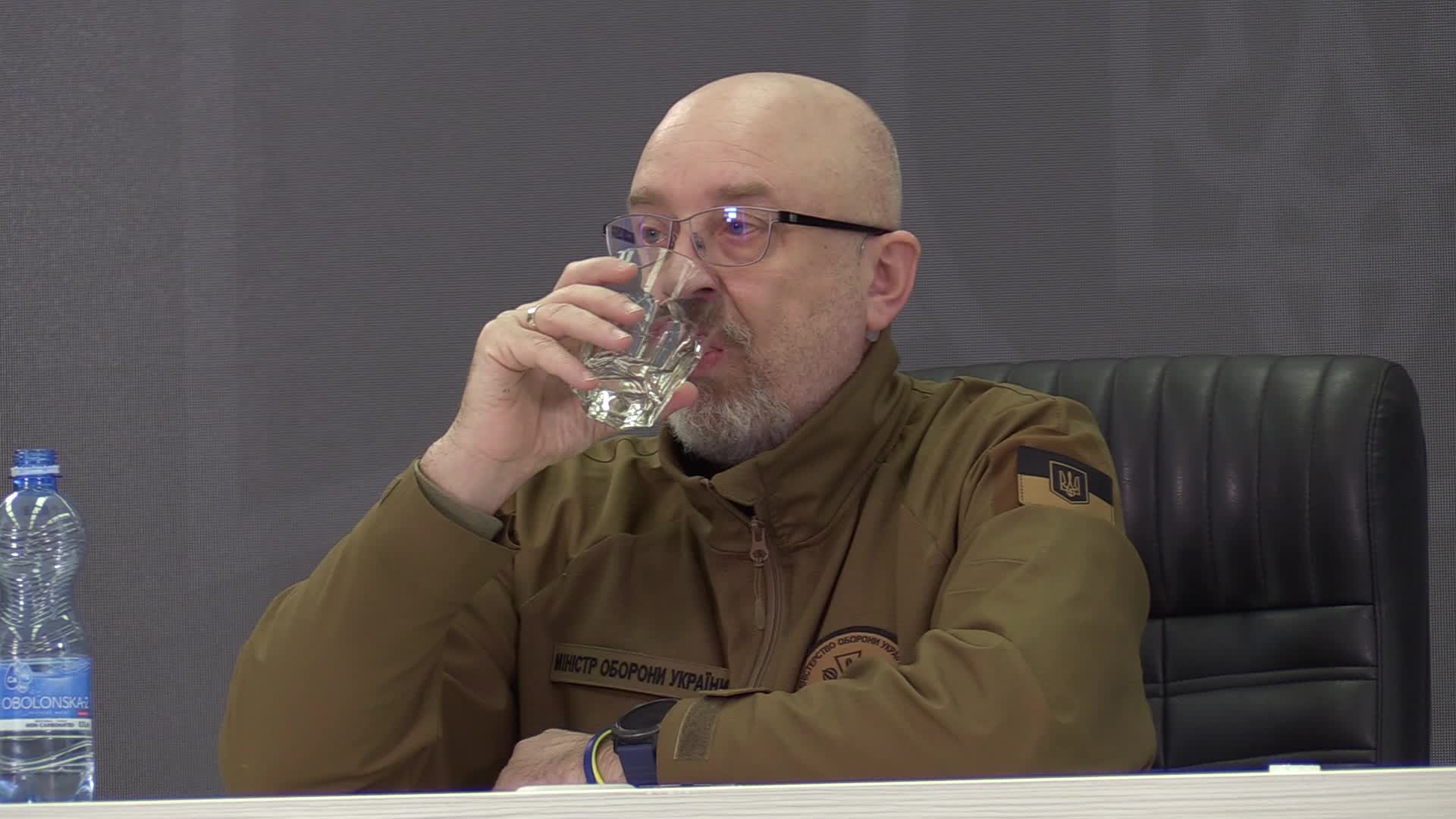 A news conference of Minister of Defence of Ukraine Oleksii Reznikov in Kyiv, amid Russia's invasion of Ukraine