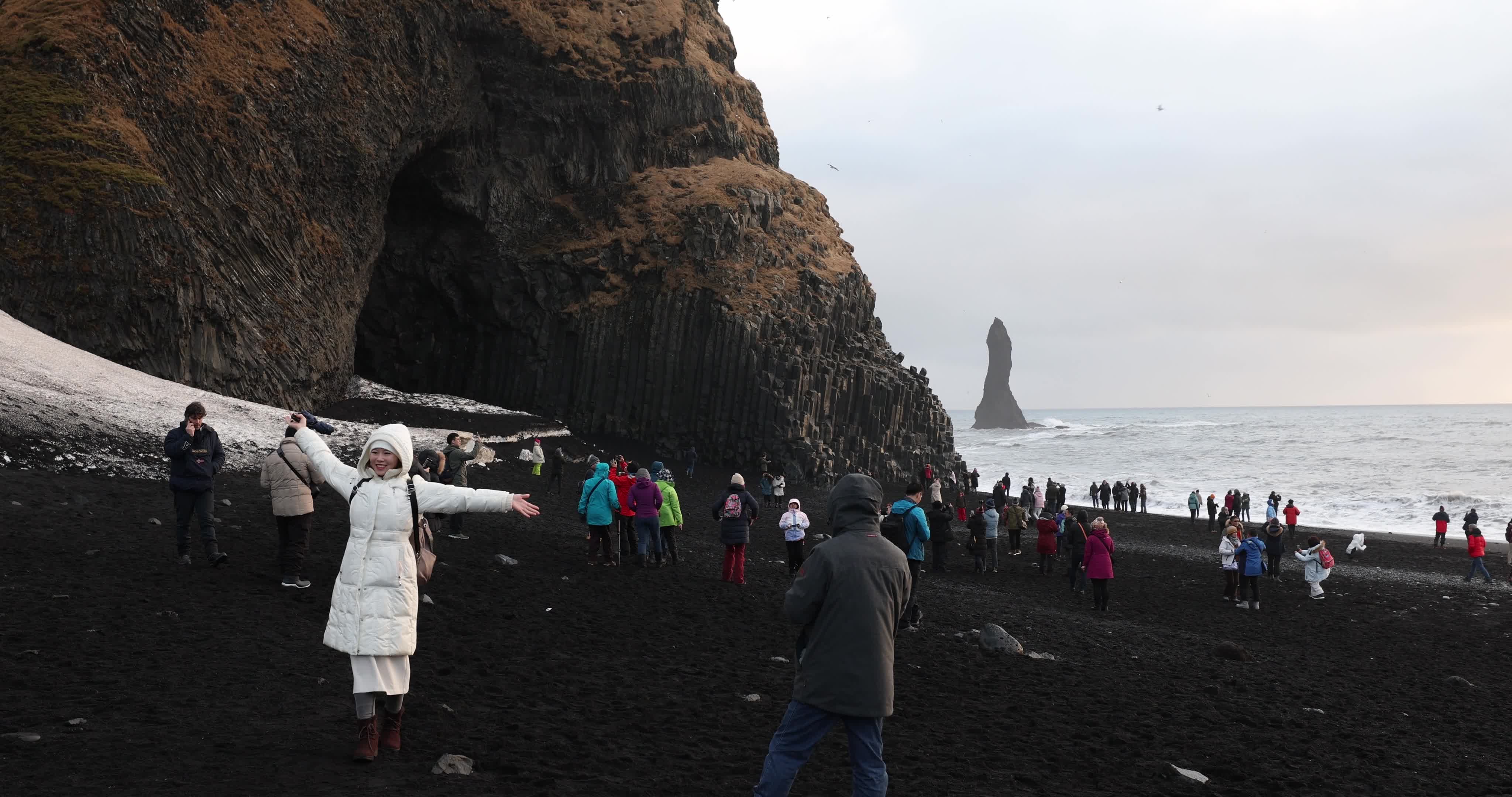Reynisfjara Black Sand Beach in Iceland