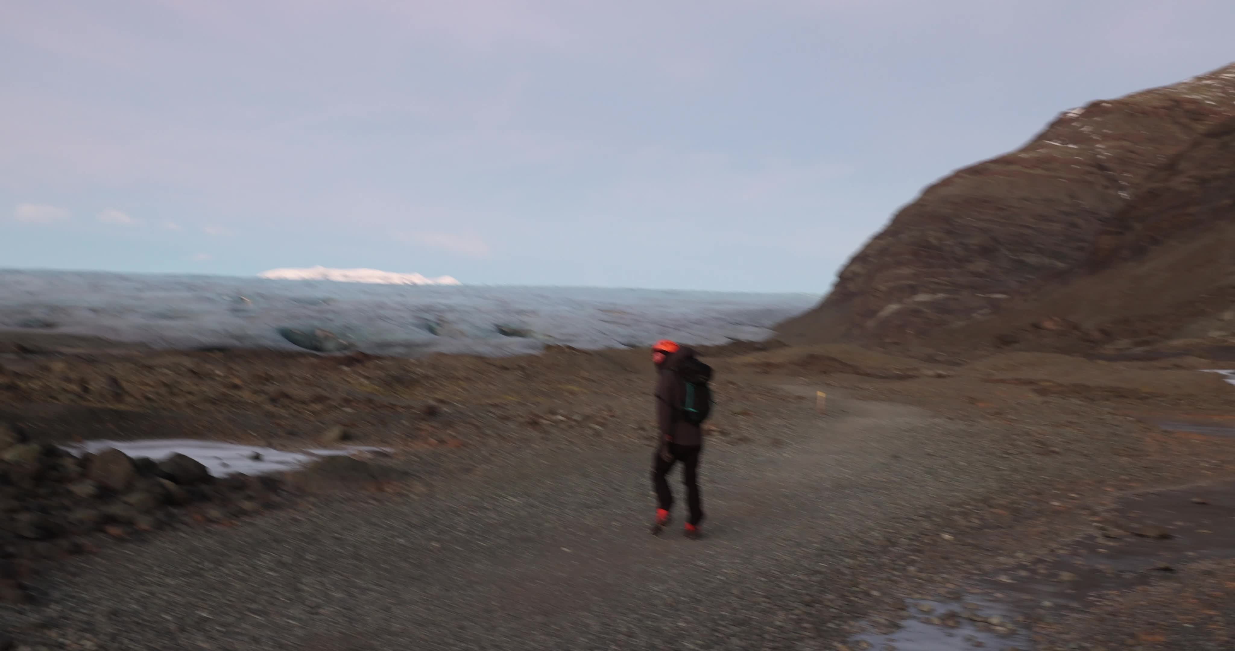 Sunrise In The Ice Cave In Iceland