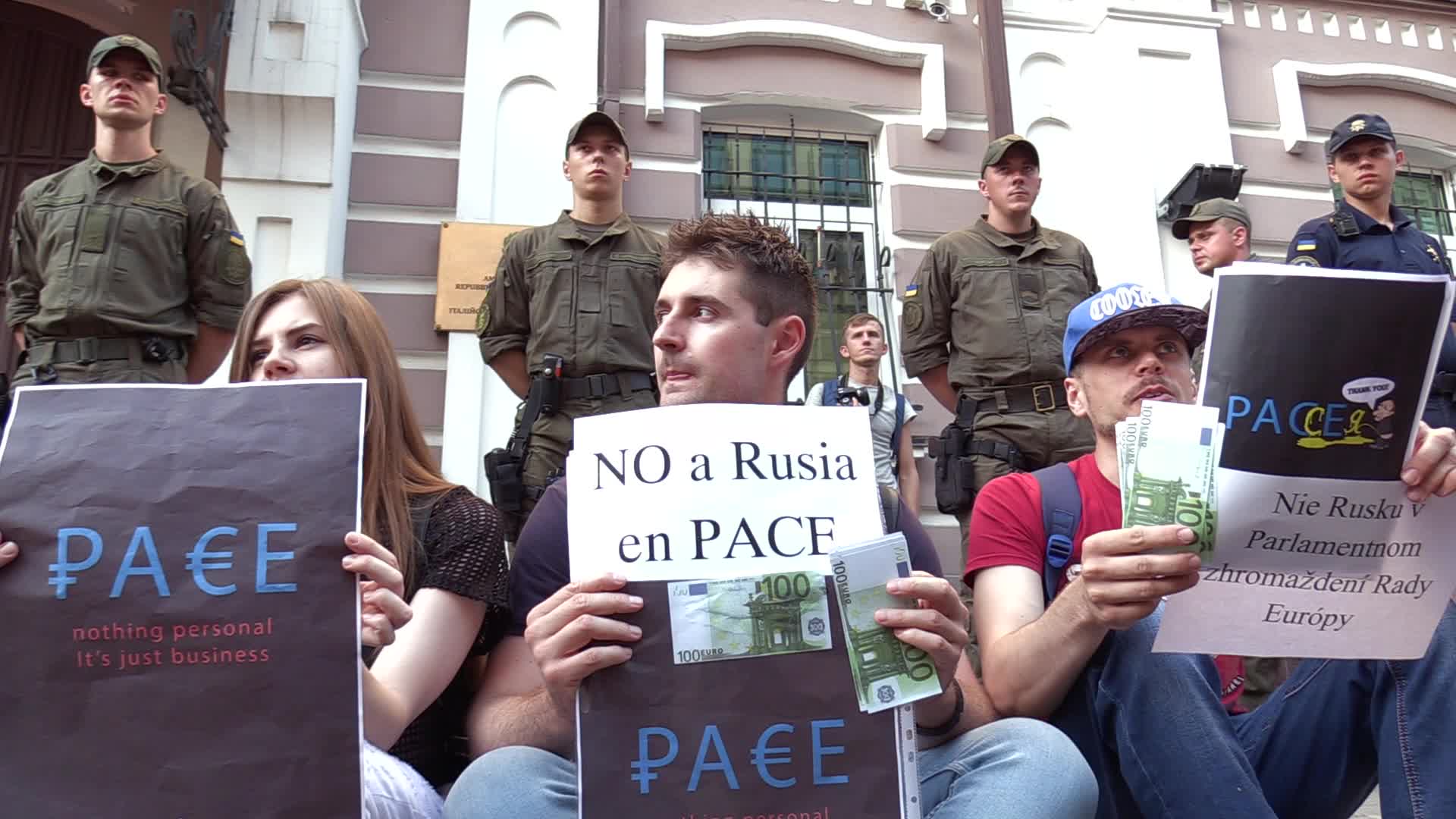 Rally against Russia's return to the PACE in Ukraine