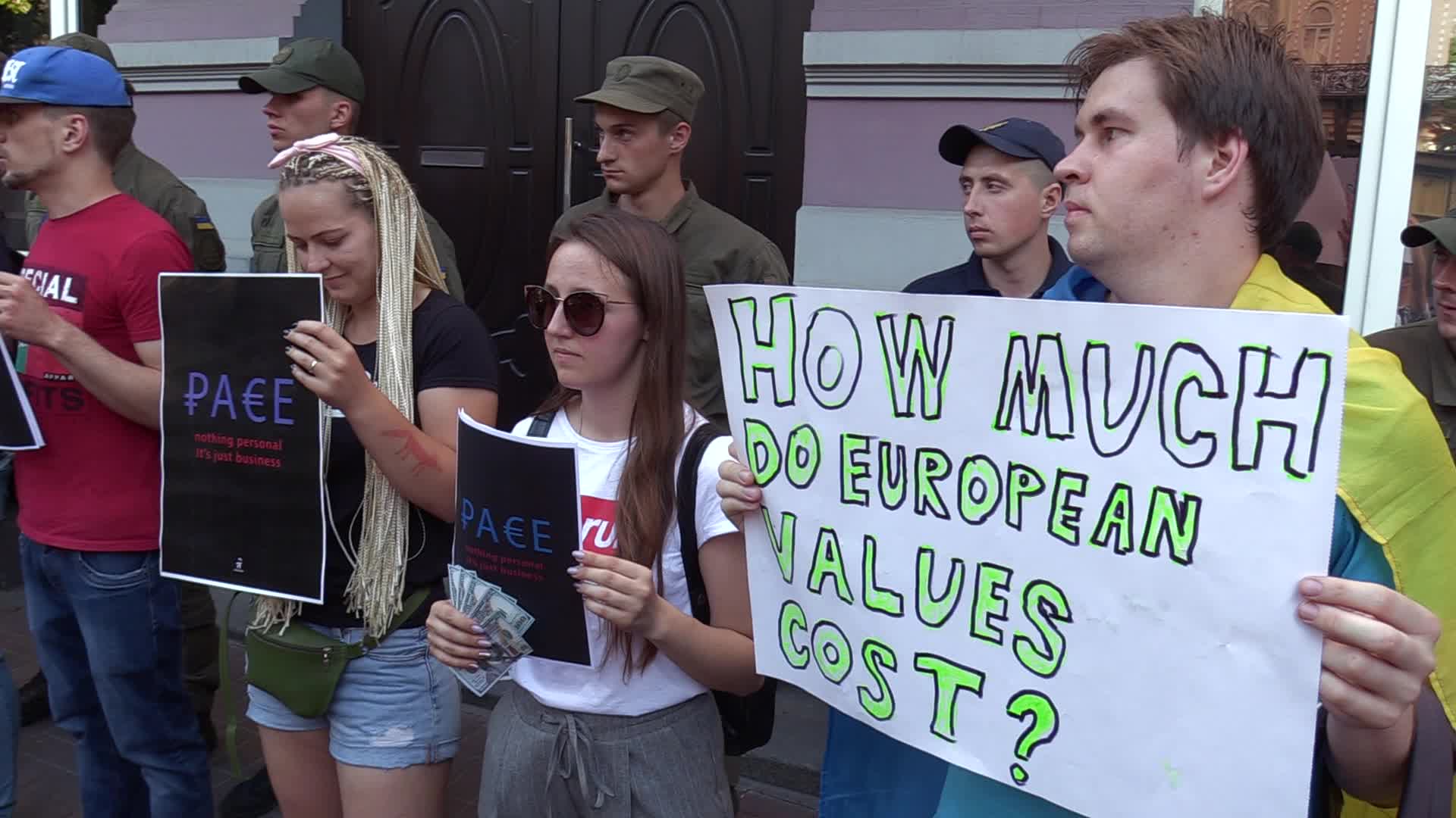 Rally against Russia's return to the PACE in Ukraine