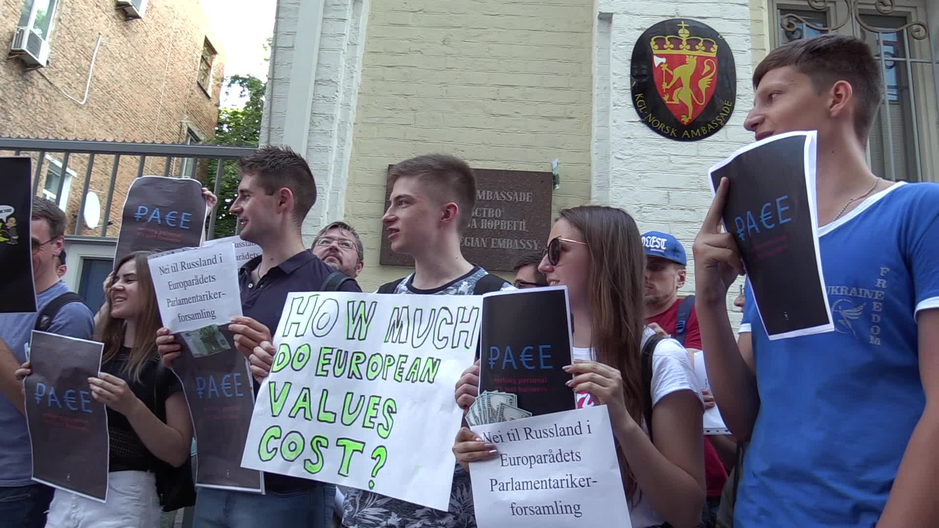 Rally against Russia's return to the PACE in Ukraine